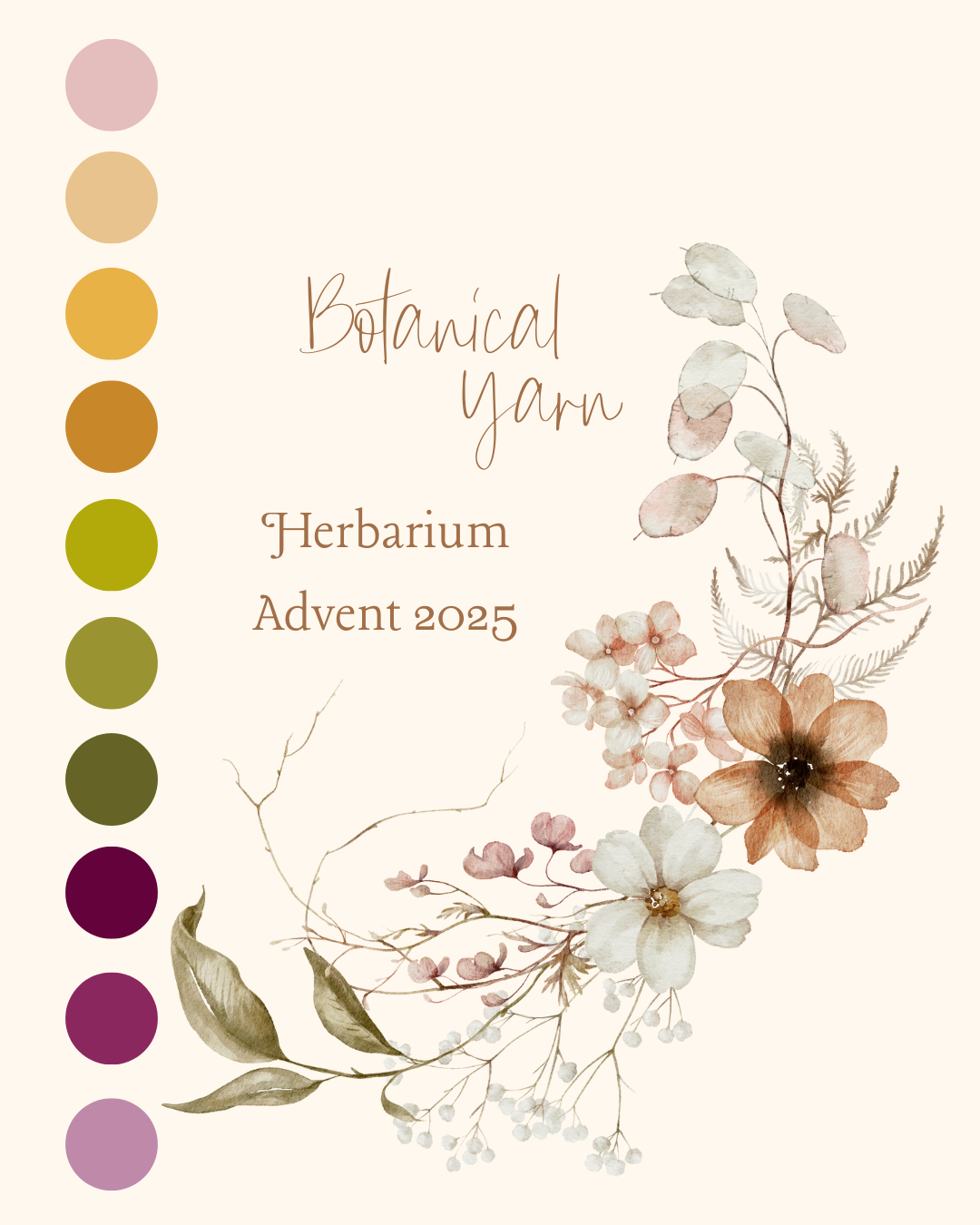 2025 Botanical yarn Advent Calendar Herbarium