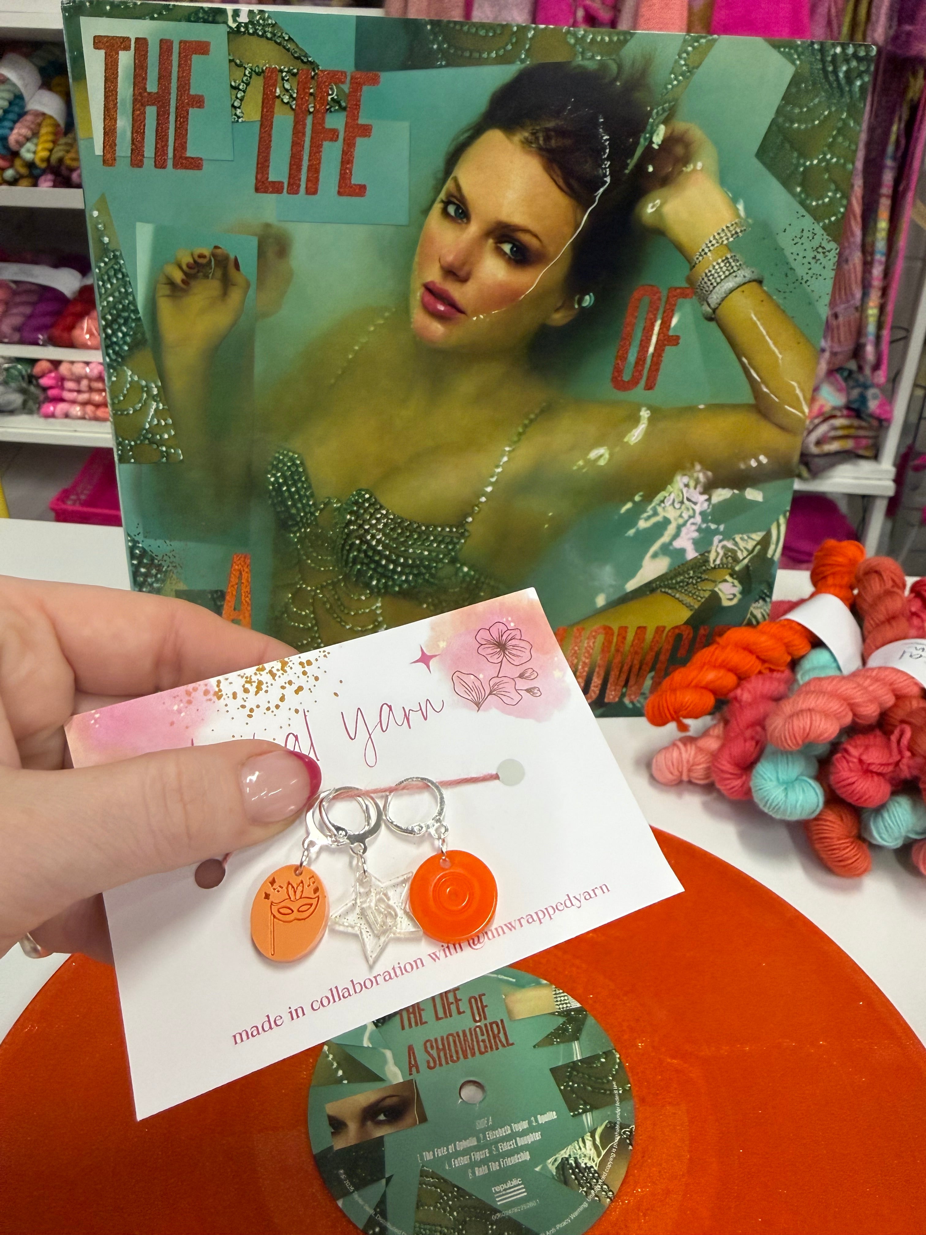 The Life of a Showgirl Taylor Swift - Stitch markers / progress keepers