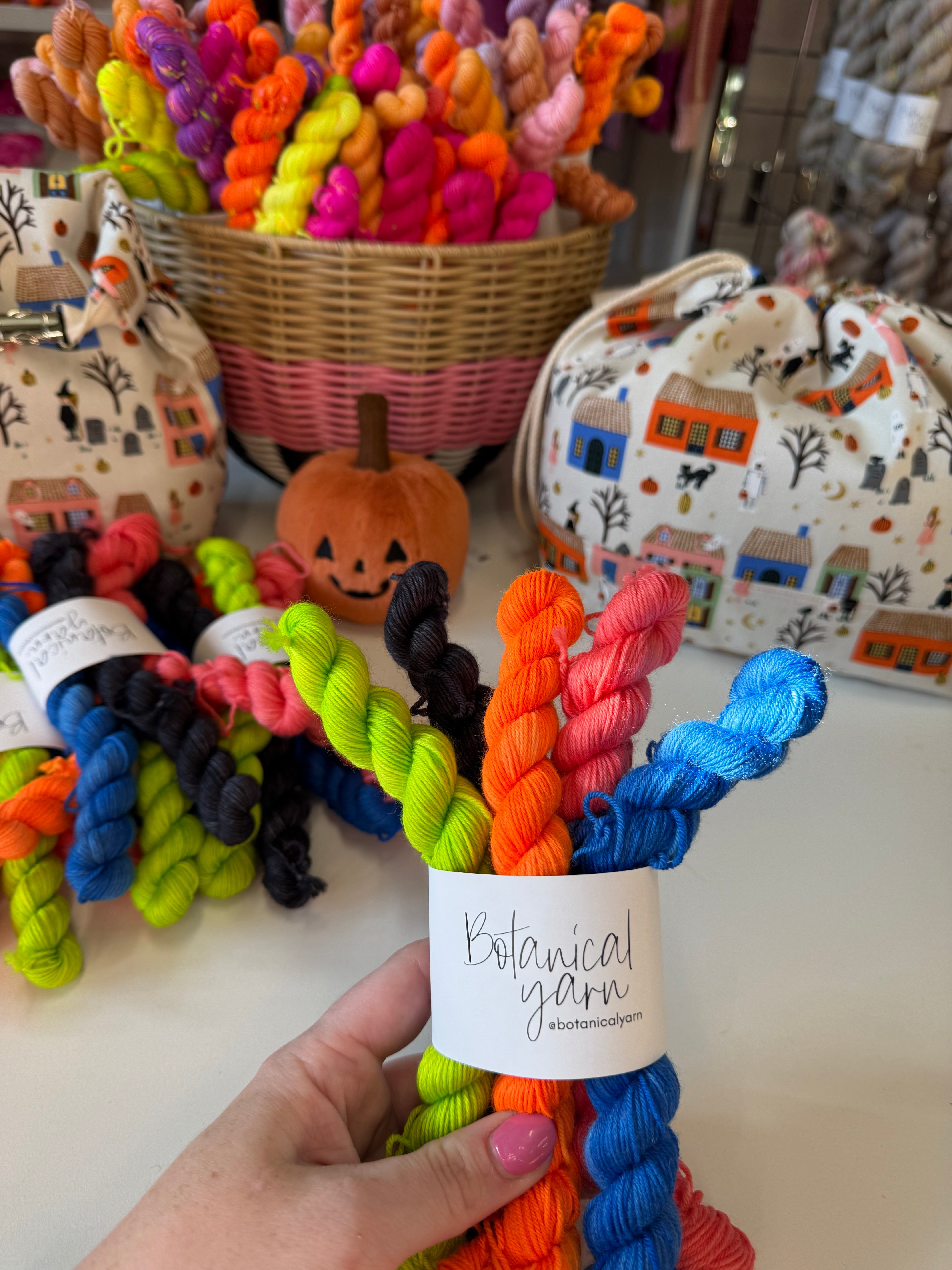 Ready to ship - Halloween Collection - Haunted Houses - 5 x 20g Mini Skein Set