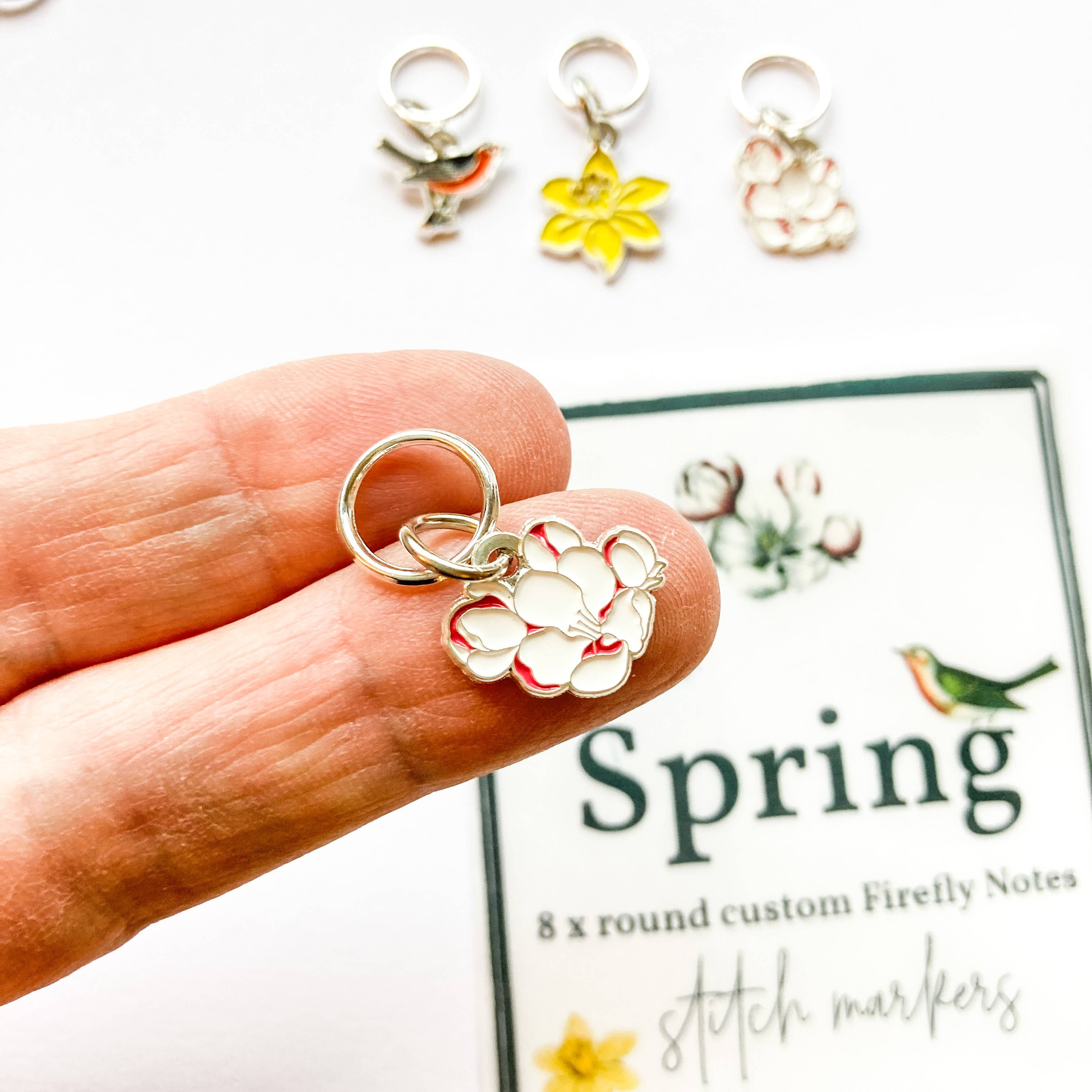 Spring stitch markers for knitting