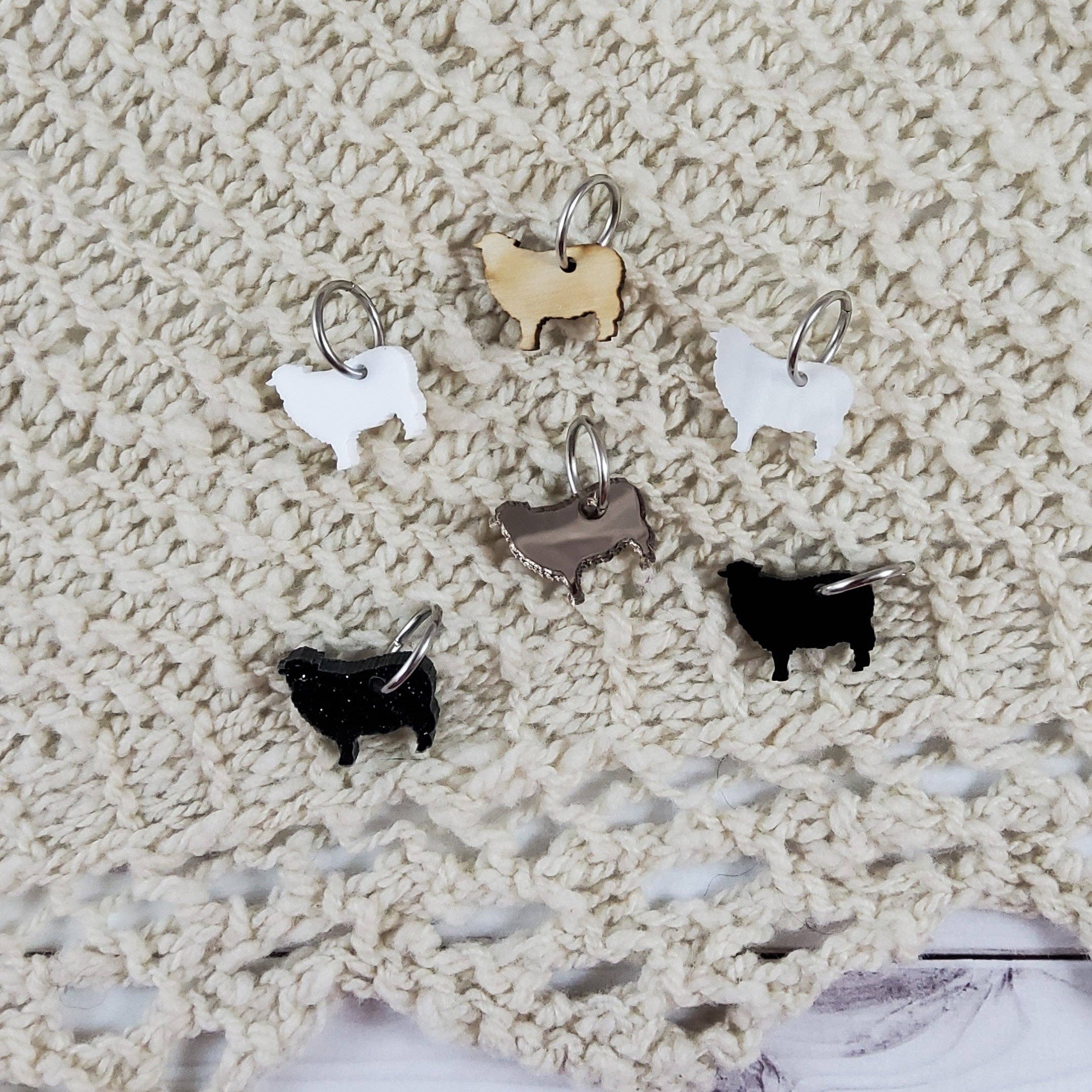 Katrinkles Acrylic Sheep Stitch Marker Set