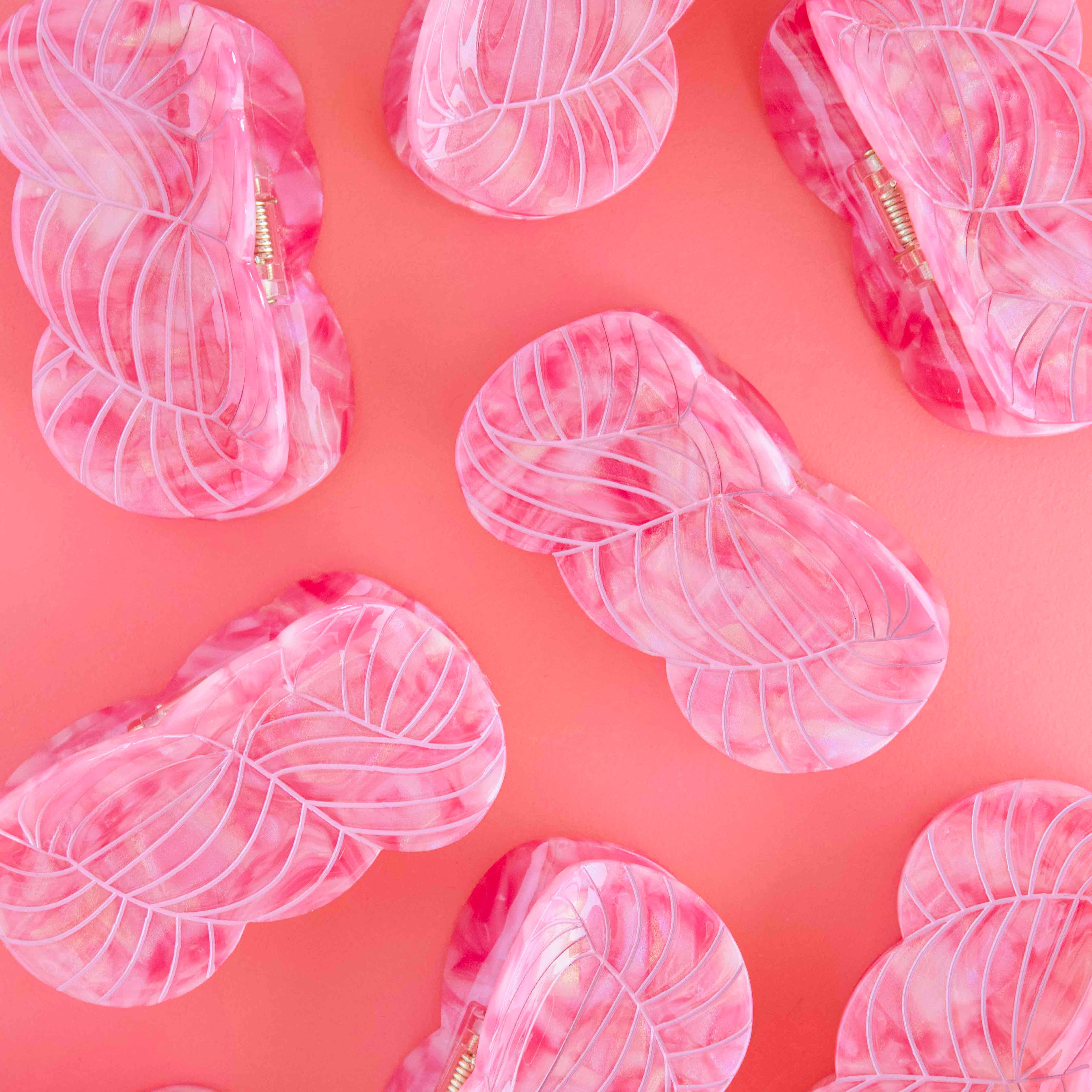 Pink Yarn Skein Hair Claw Clip