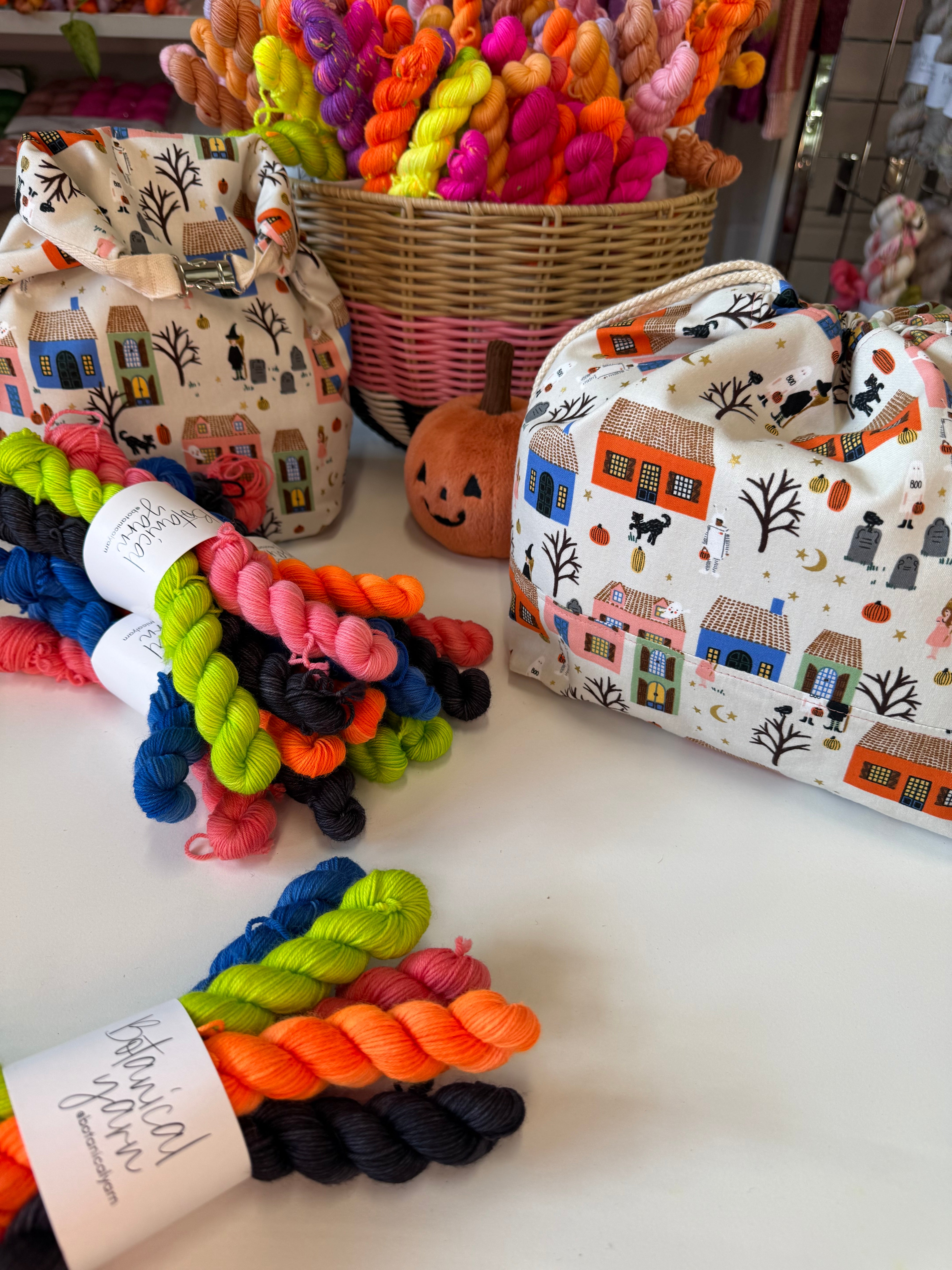 Ready to ship - Halloween Collection - Haunted Houses - 5 x 20g Mini Skein Set