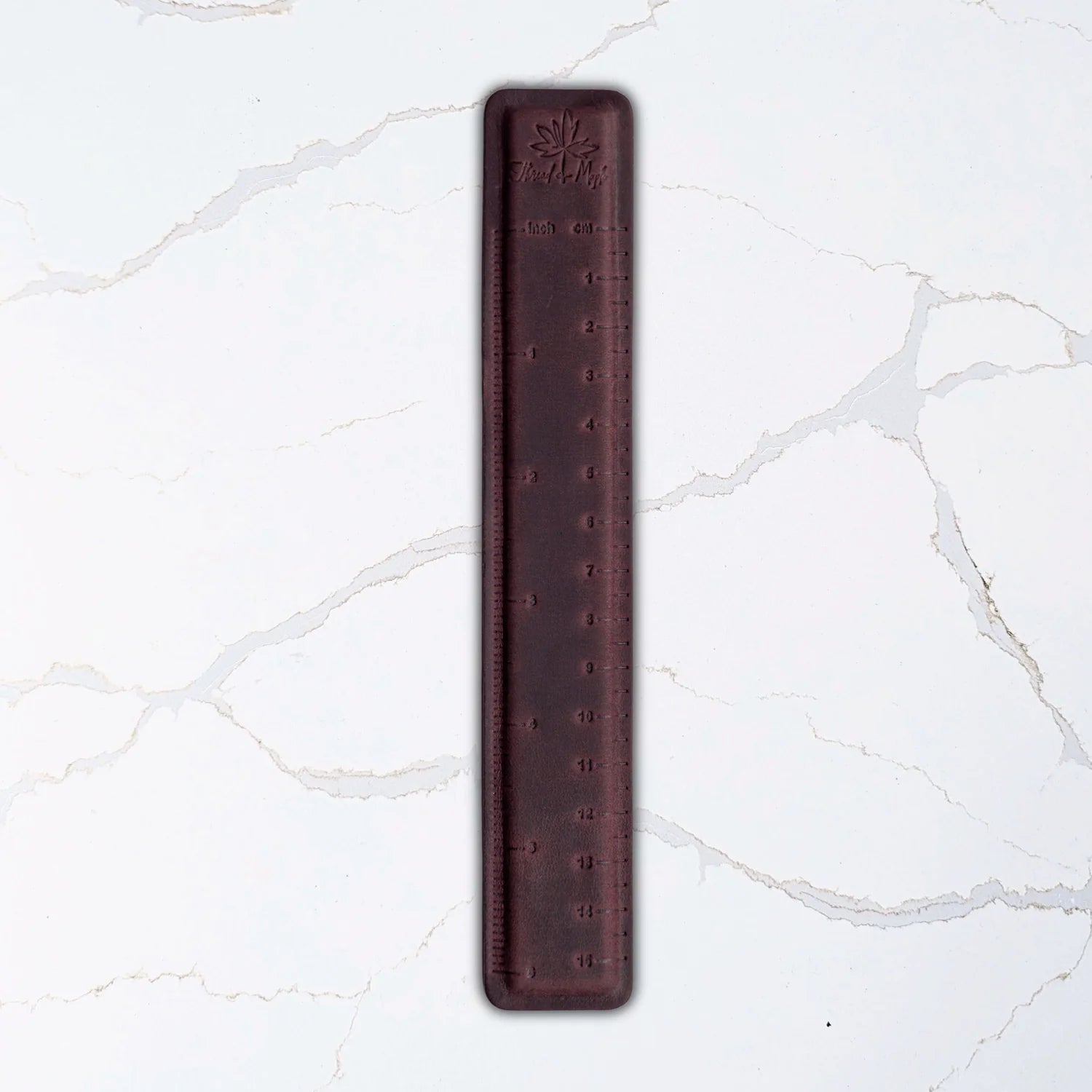 Thread & Maple Magnetic Leather Ruler