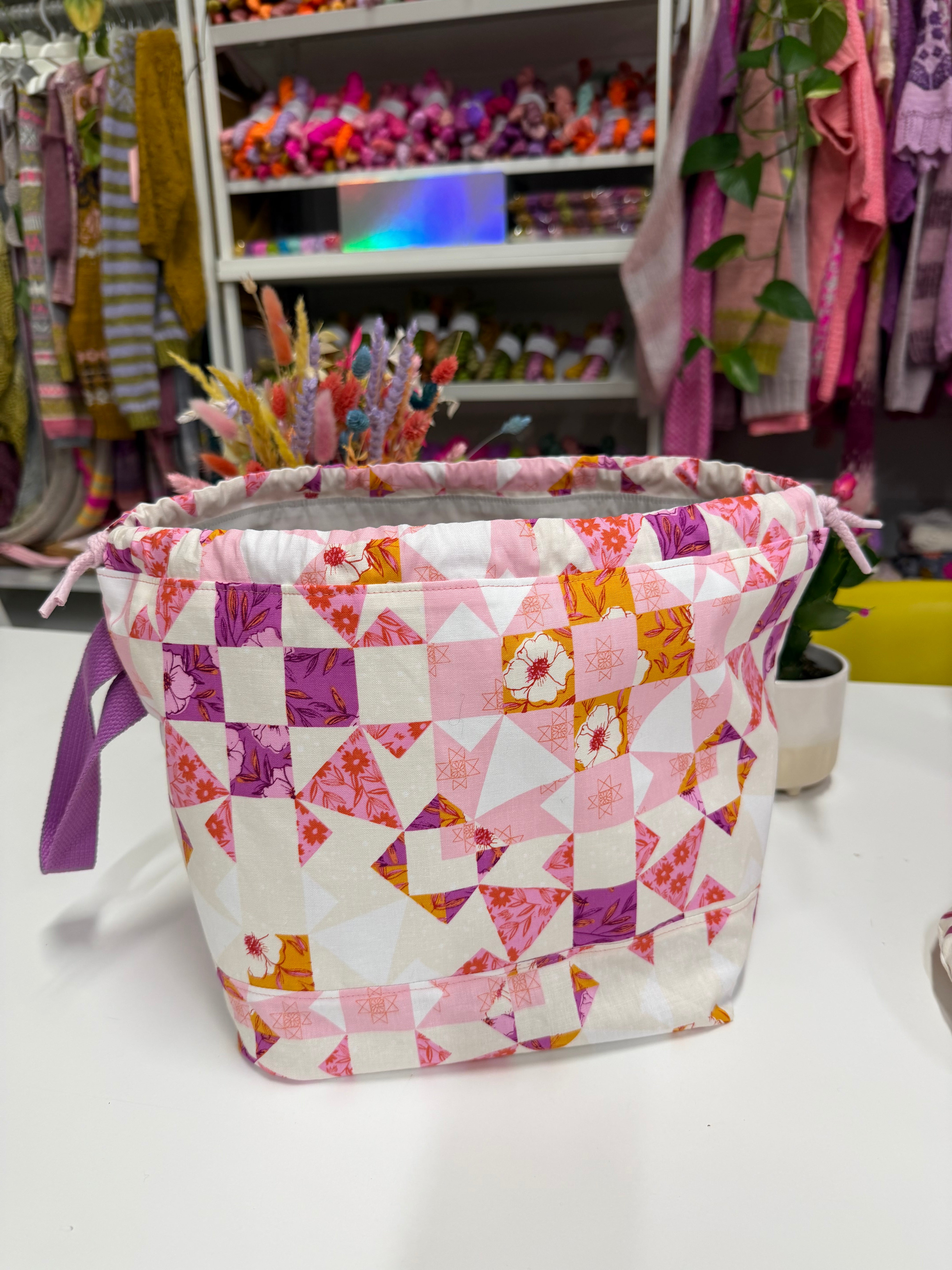 PREORDER - Project Bag Style 01 - Floral Quilted Star