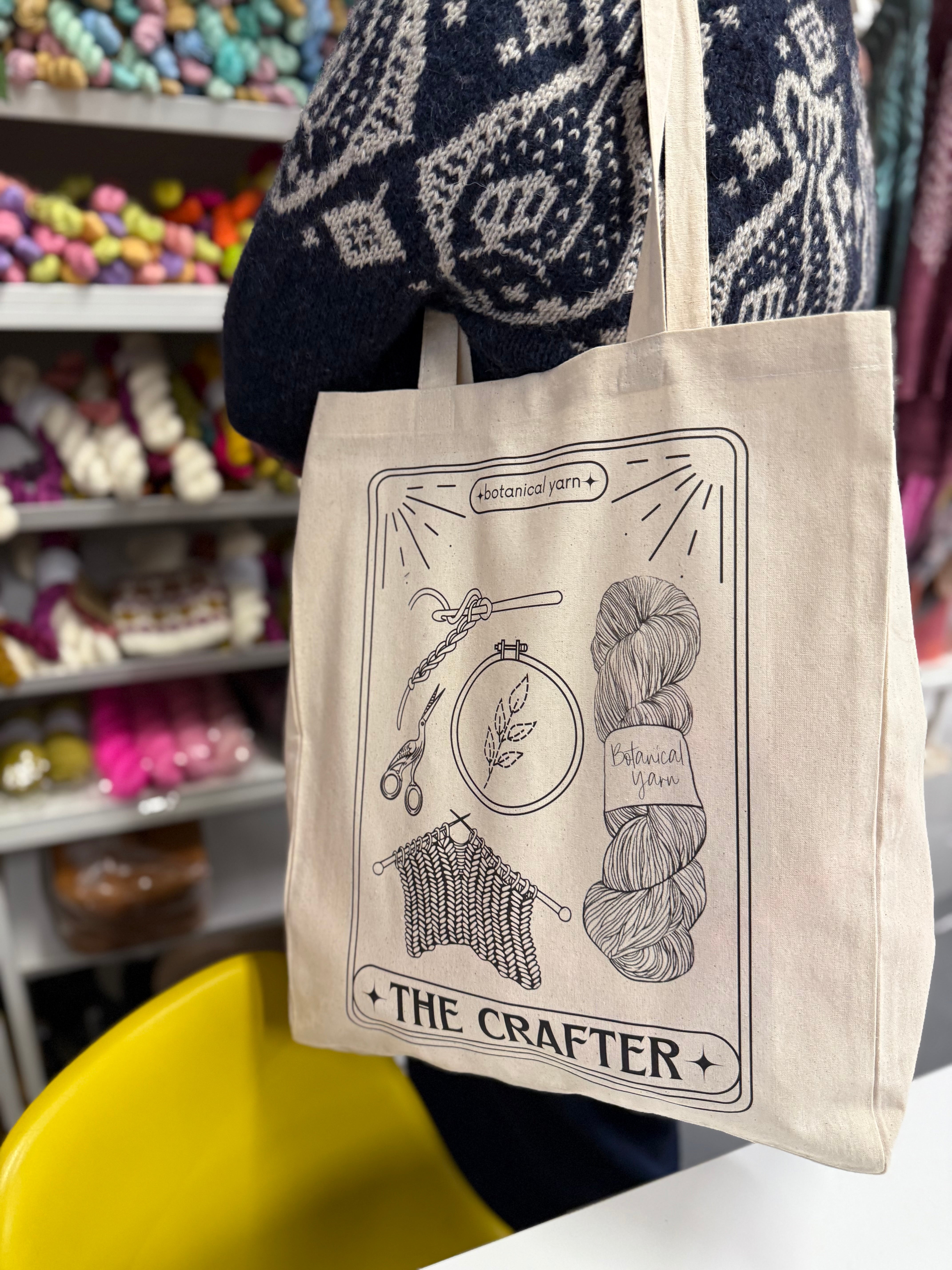 Botanical Yarn Canvas Tote bag - The Crafter