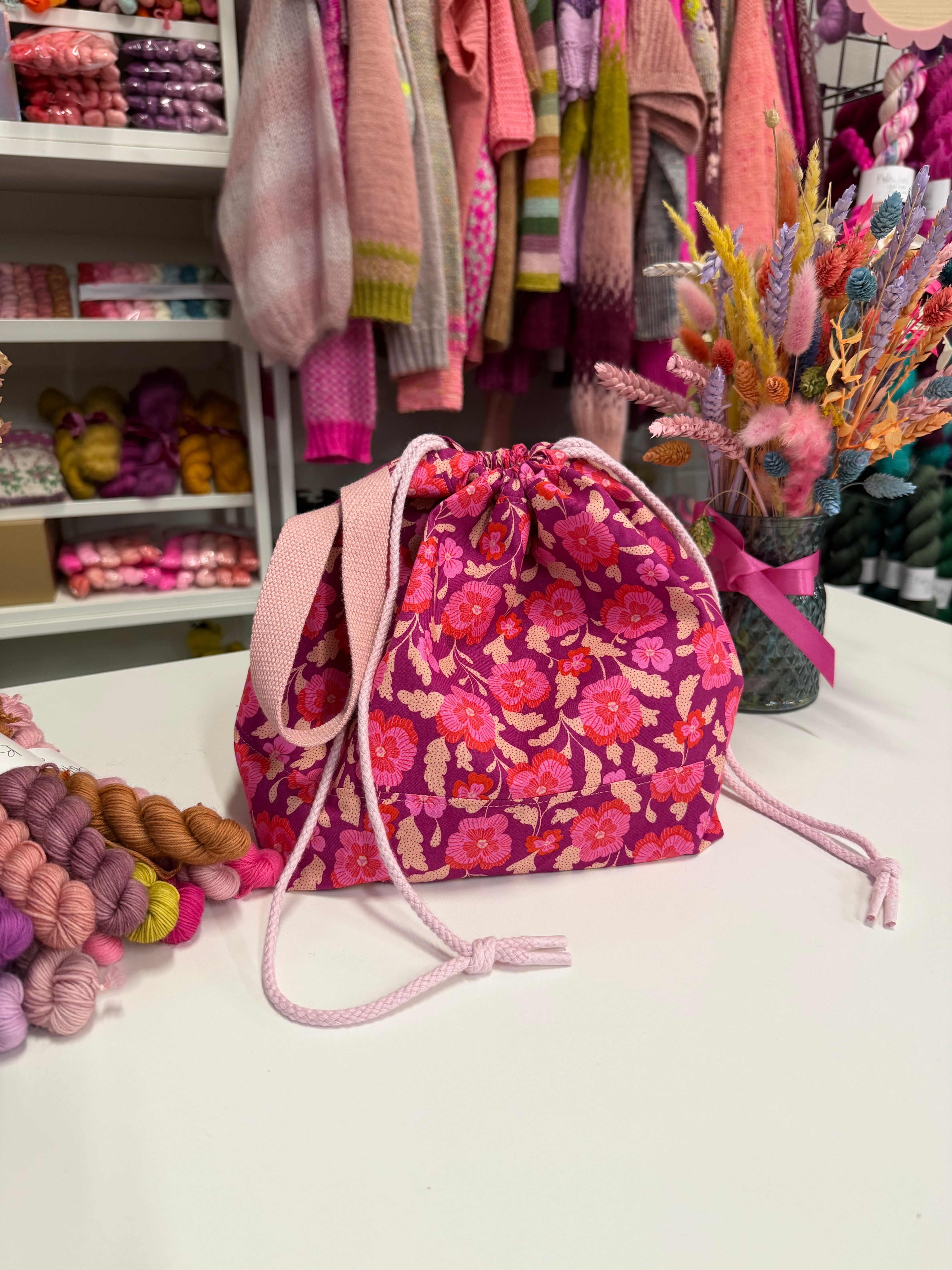 Made to order - Project Bag Style 01 - Pink Viola