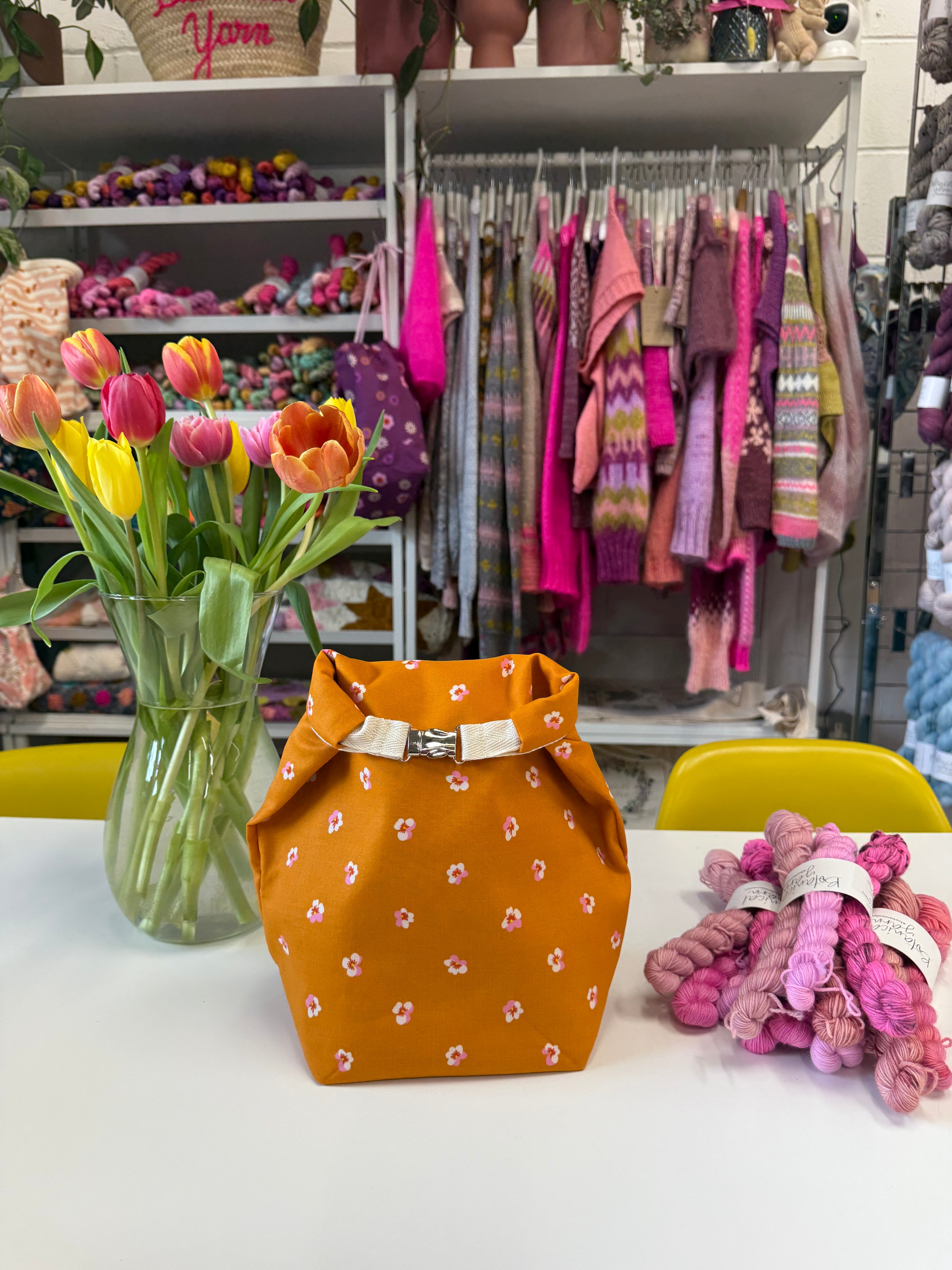 Made to order - Project Bag Style 04 - Roll Top - Viola