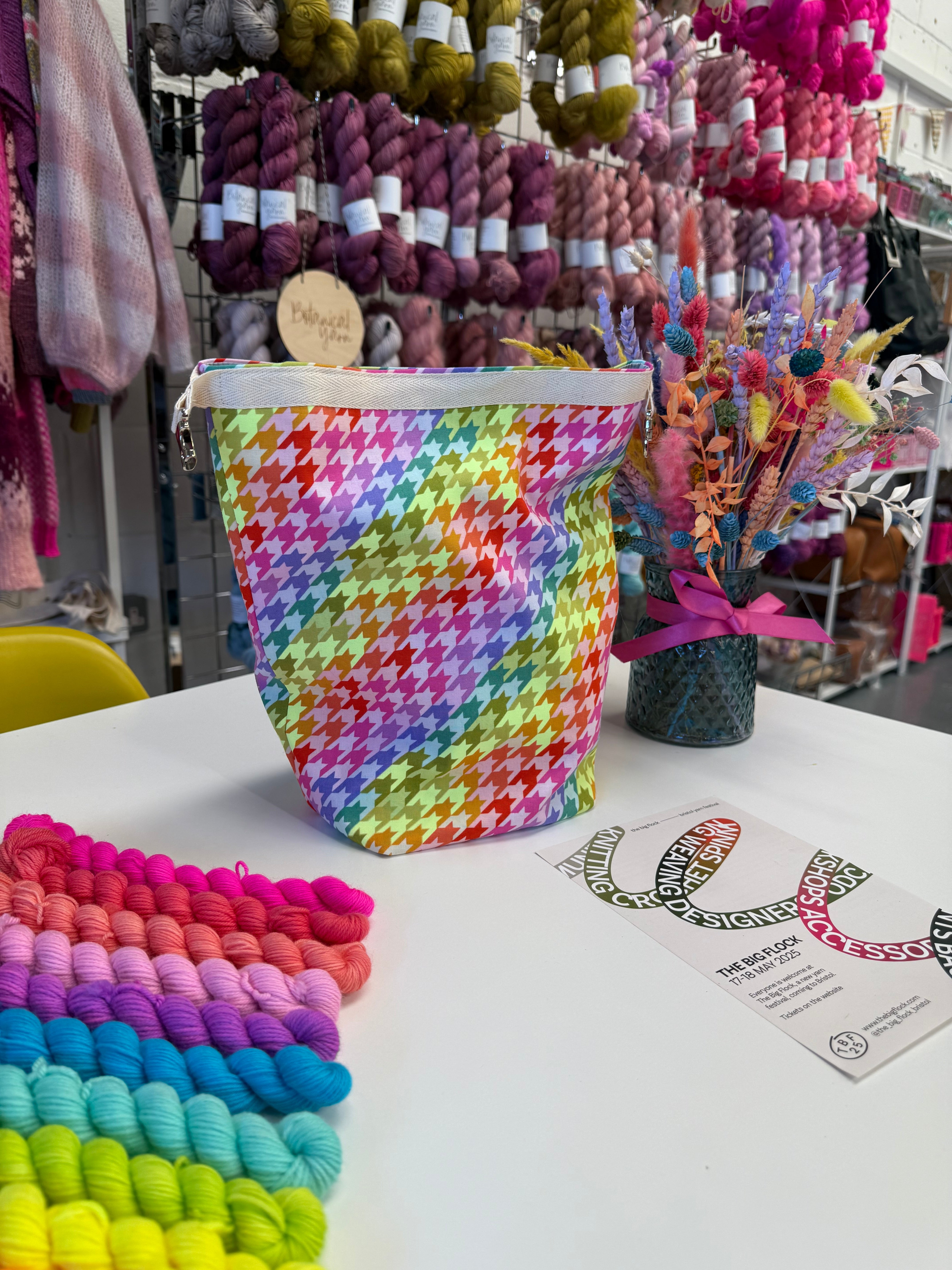 READY TO SHIP - Project Bag Style 04 - Roll Top - The Big Flock exclusive Neon bag