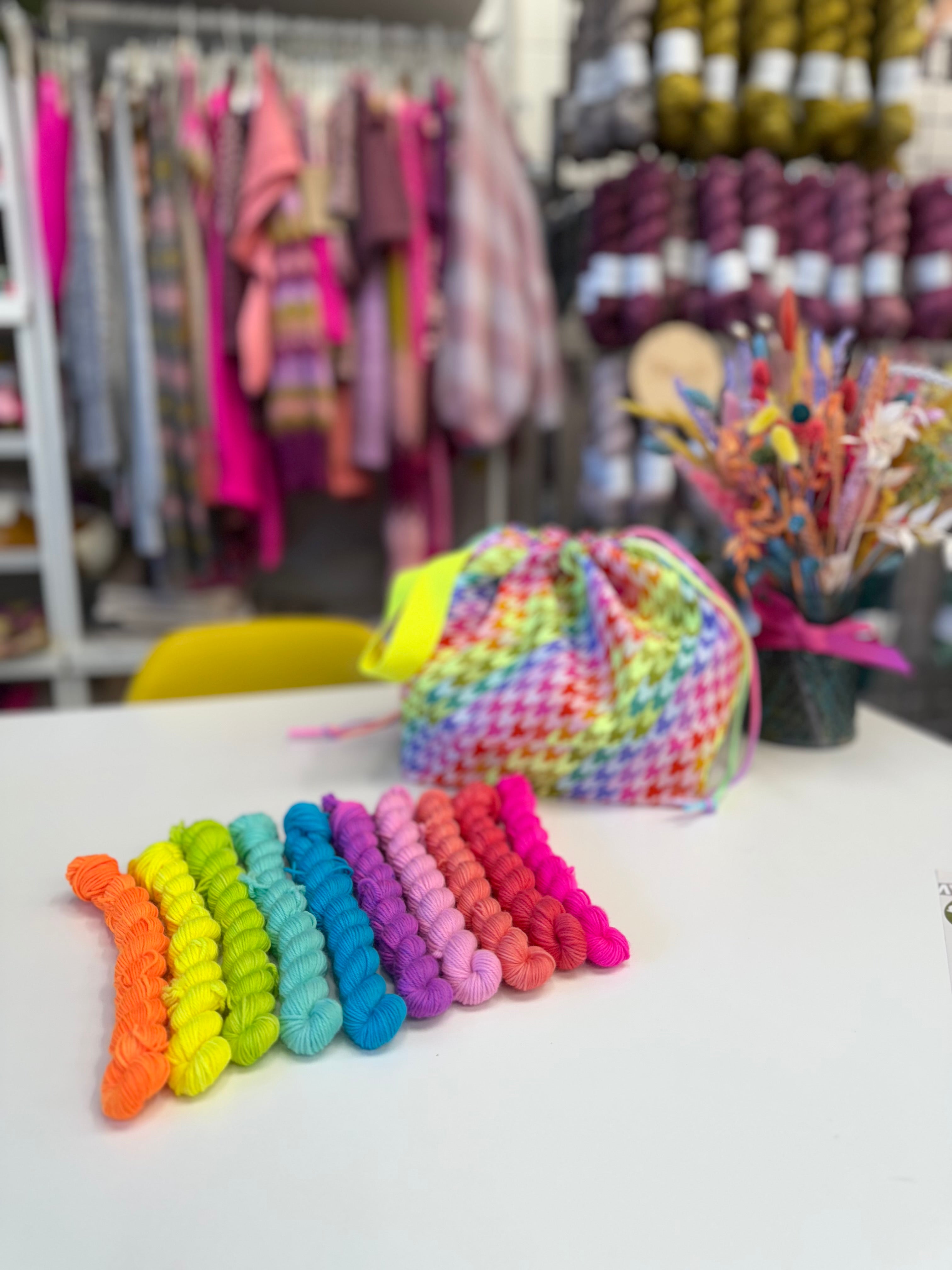 Ready to ship - The Big Flock Neon 10 x 20g Mini Skein Set