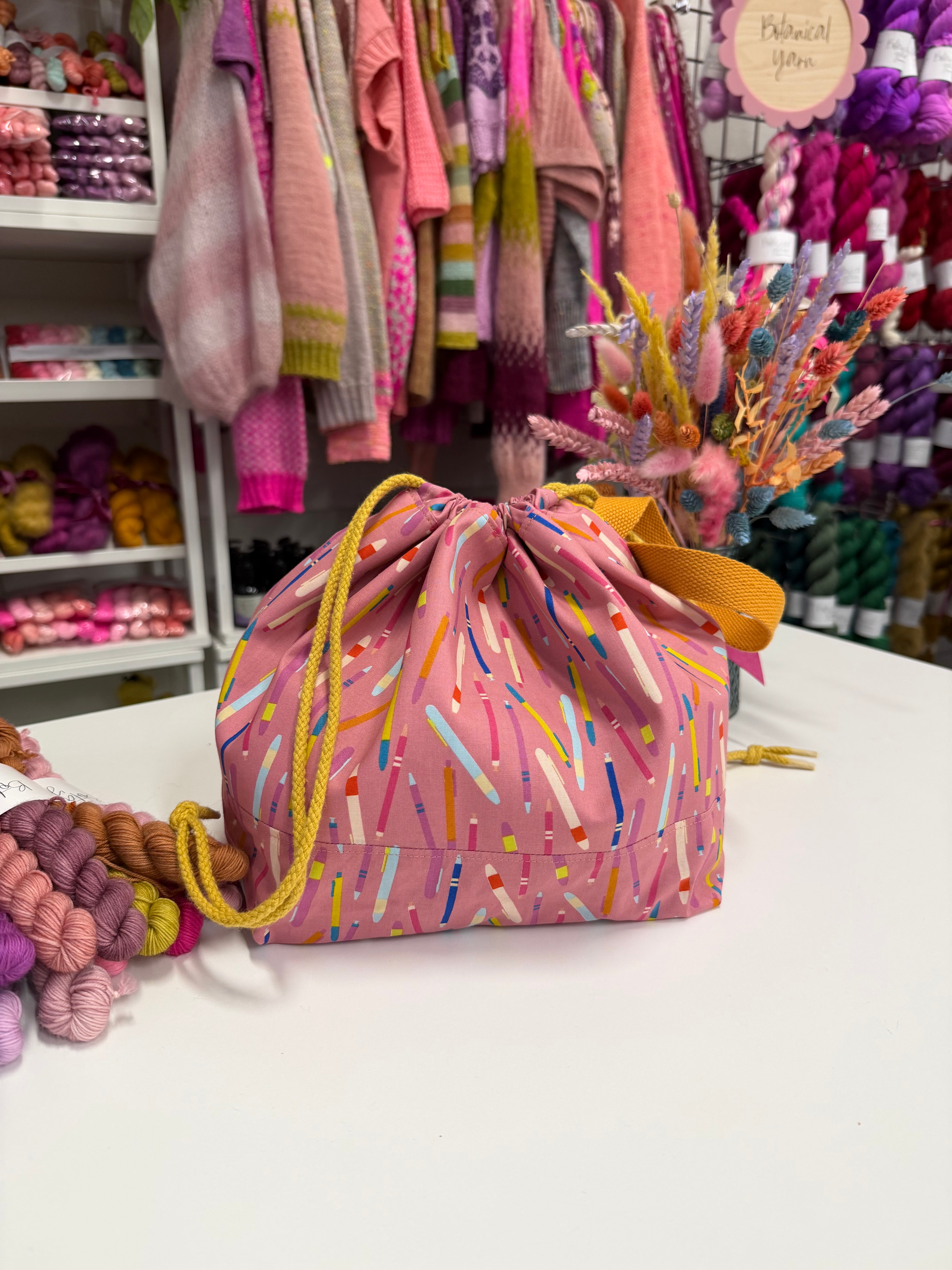 Made to order - Project Bag Style 01 - Mauve Pens