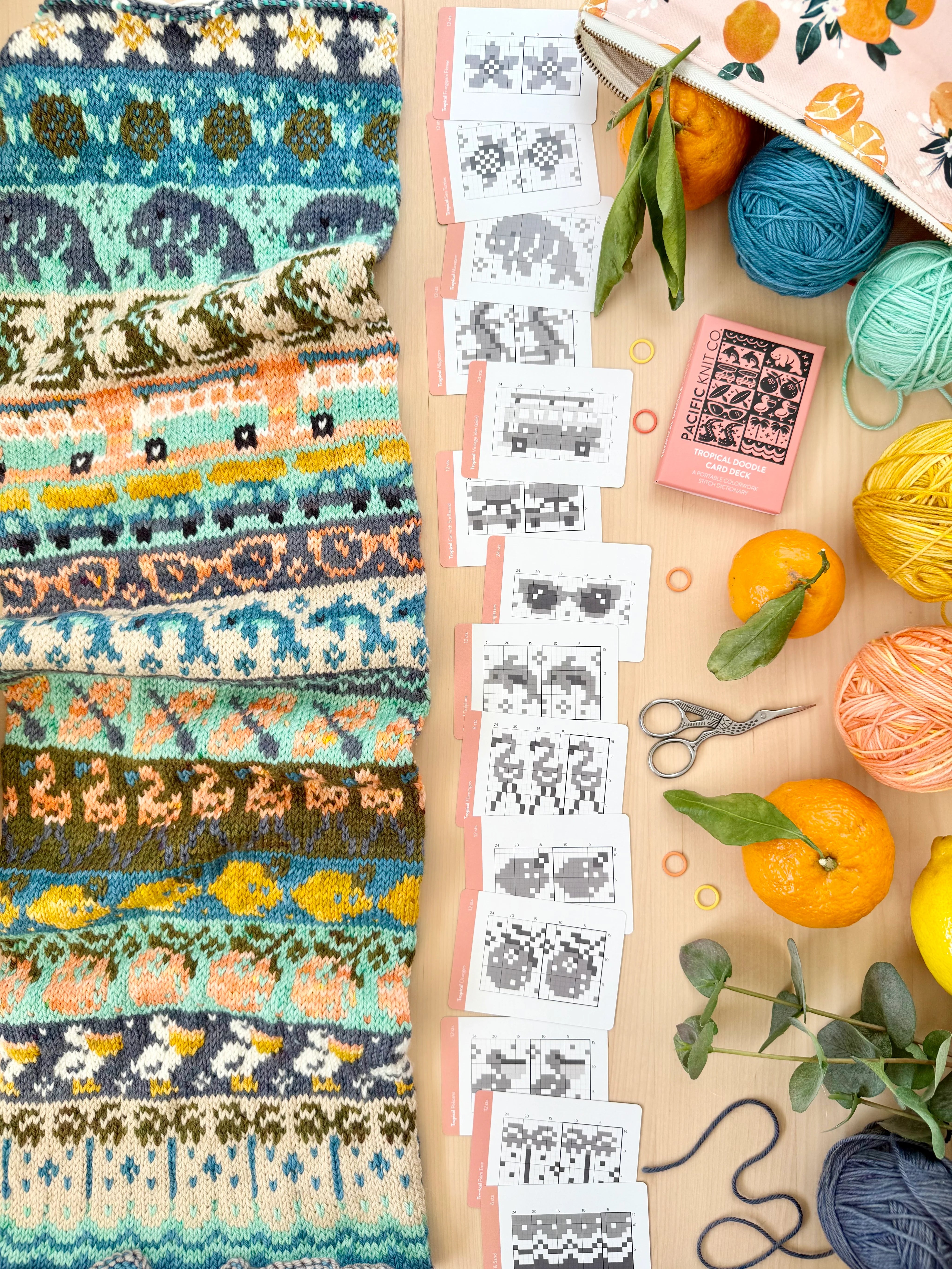 Tropical Doodle Deck by Pacific Knit Co