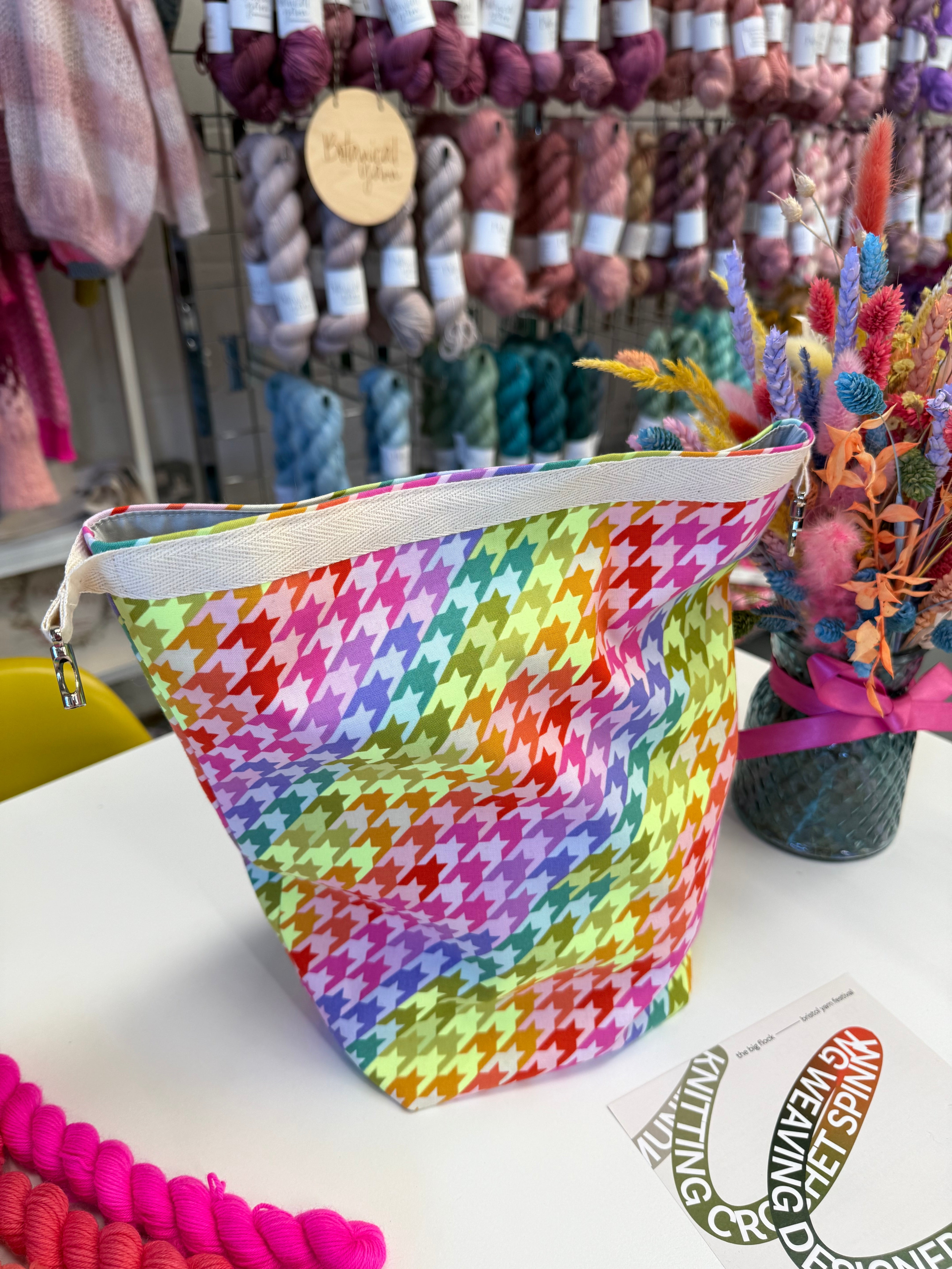 READY TO SHIP - Project Bag Style 04 - Roll Top - The Big Flock exclusive Neon bag