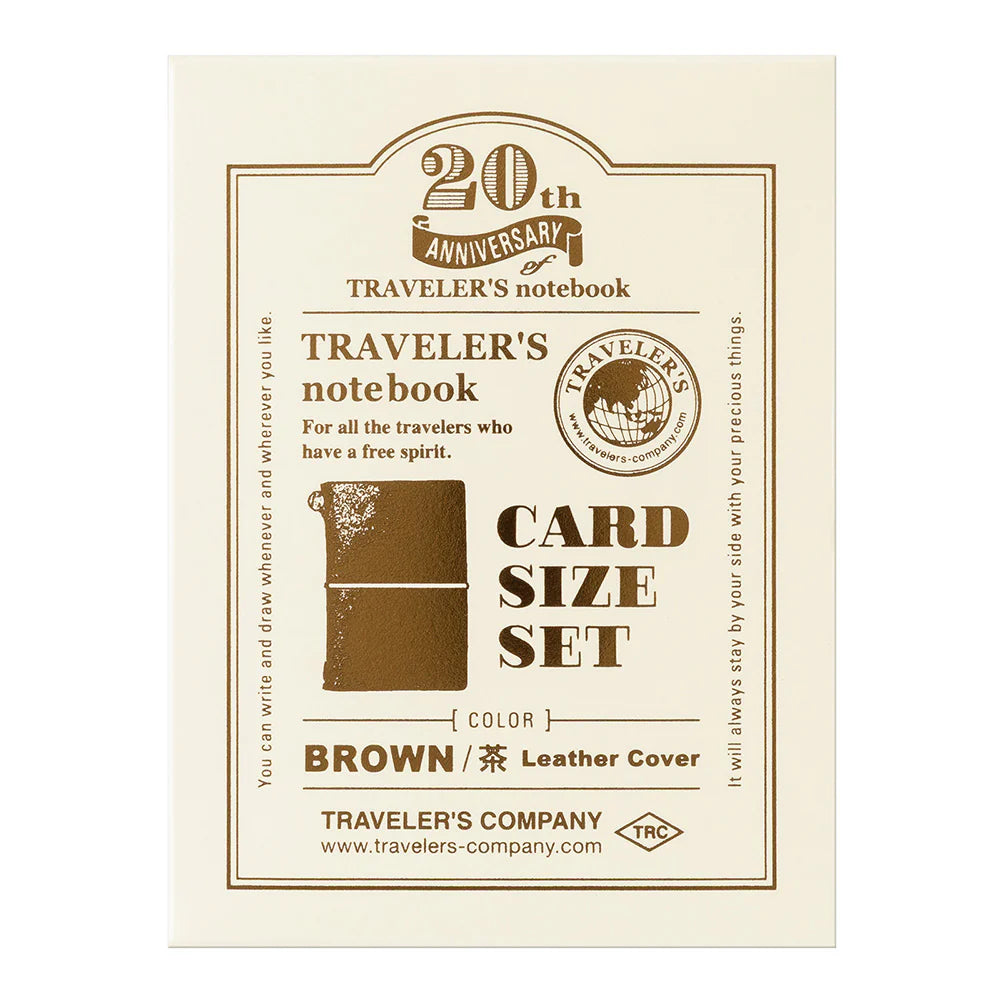 PREORDER - TRAVELER'S Notebook 20th Anniversary Set Brown