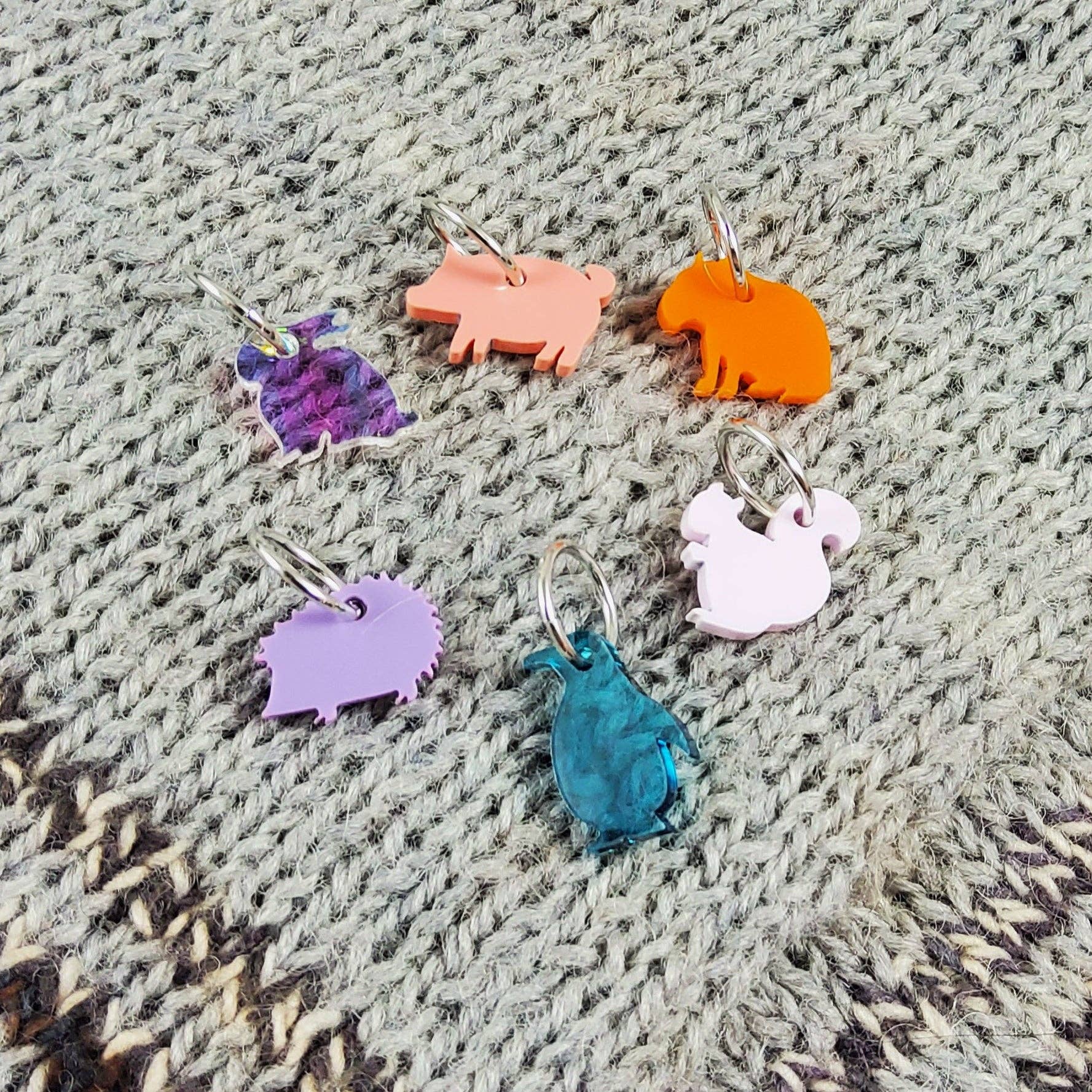 Colorful Critters Stitch Marker Set