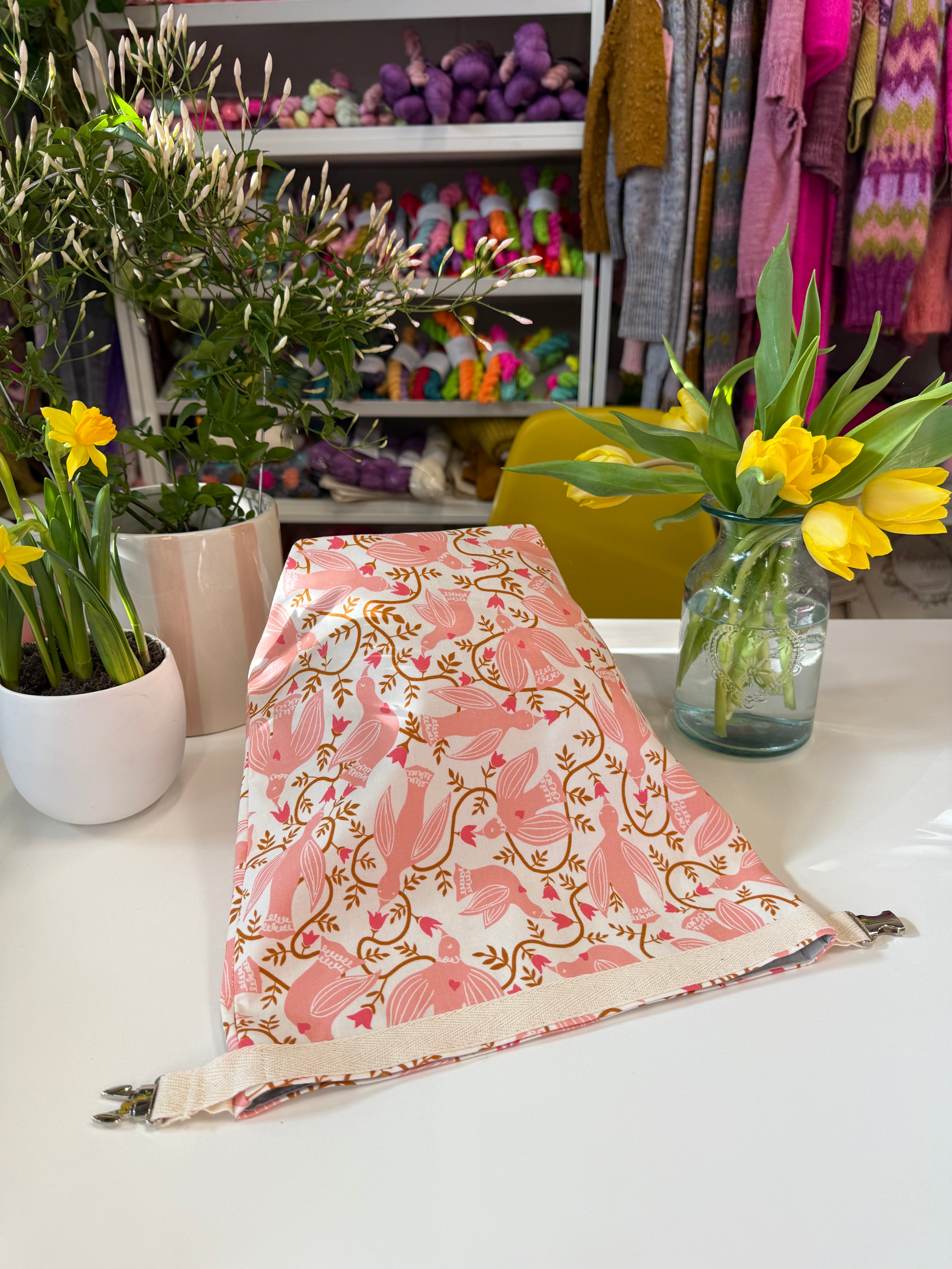 Made to order - Project Bag Style 04 - Roll Top - Folk Birds