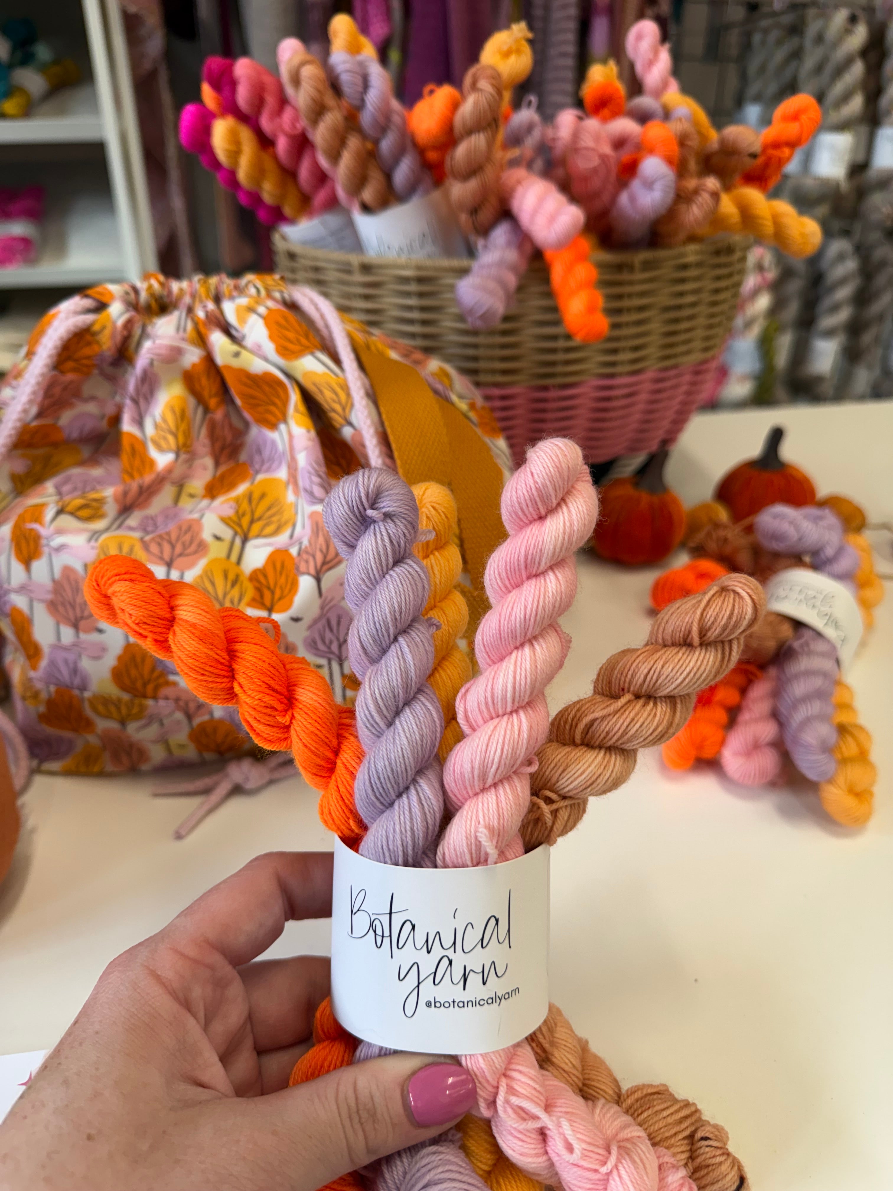 Ready to ship - Halloween Collection - Ghosting around the trees - 5 x 20g Mini Skein Set