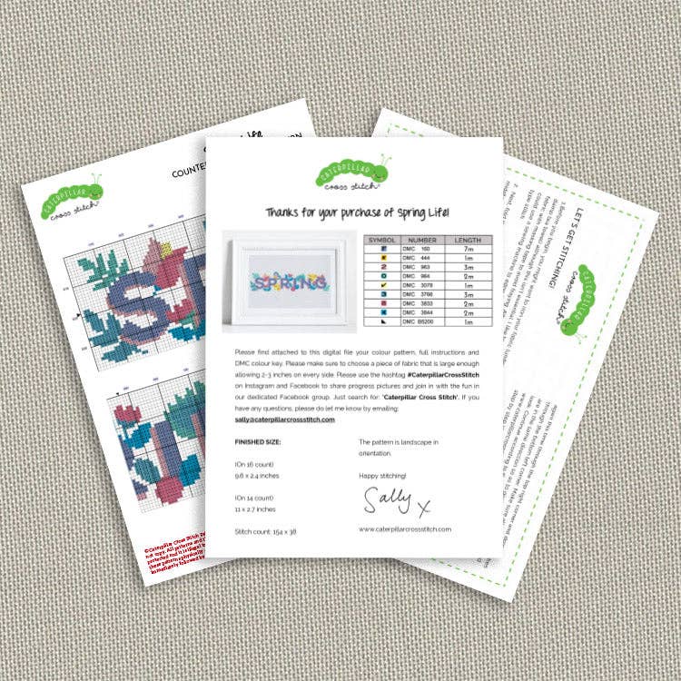 Spring Life - Cross Stitch Kit – botanical yarn