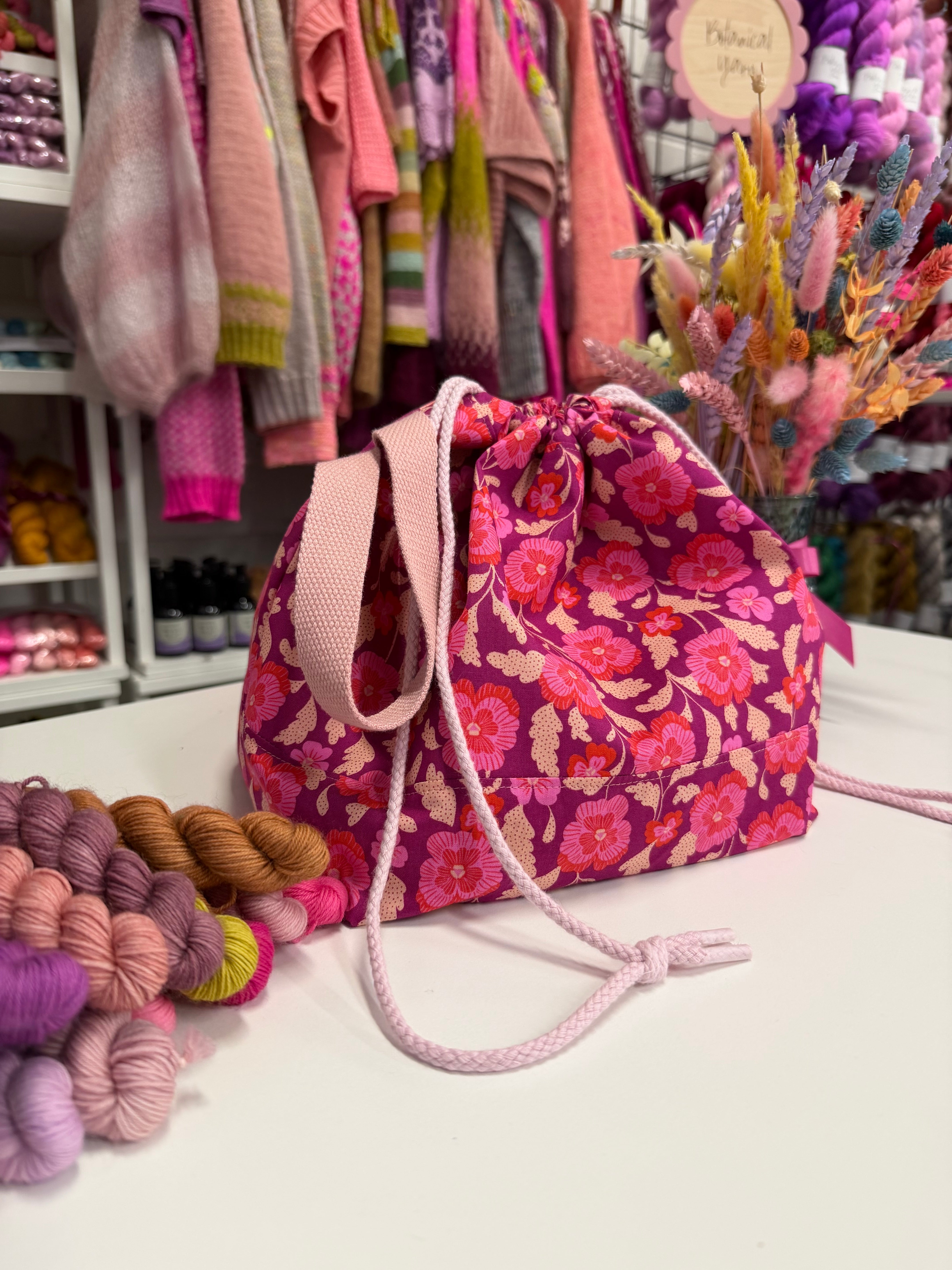 Made to order - Project Bag Style 01 - Pink Viola