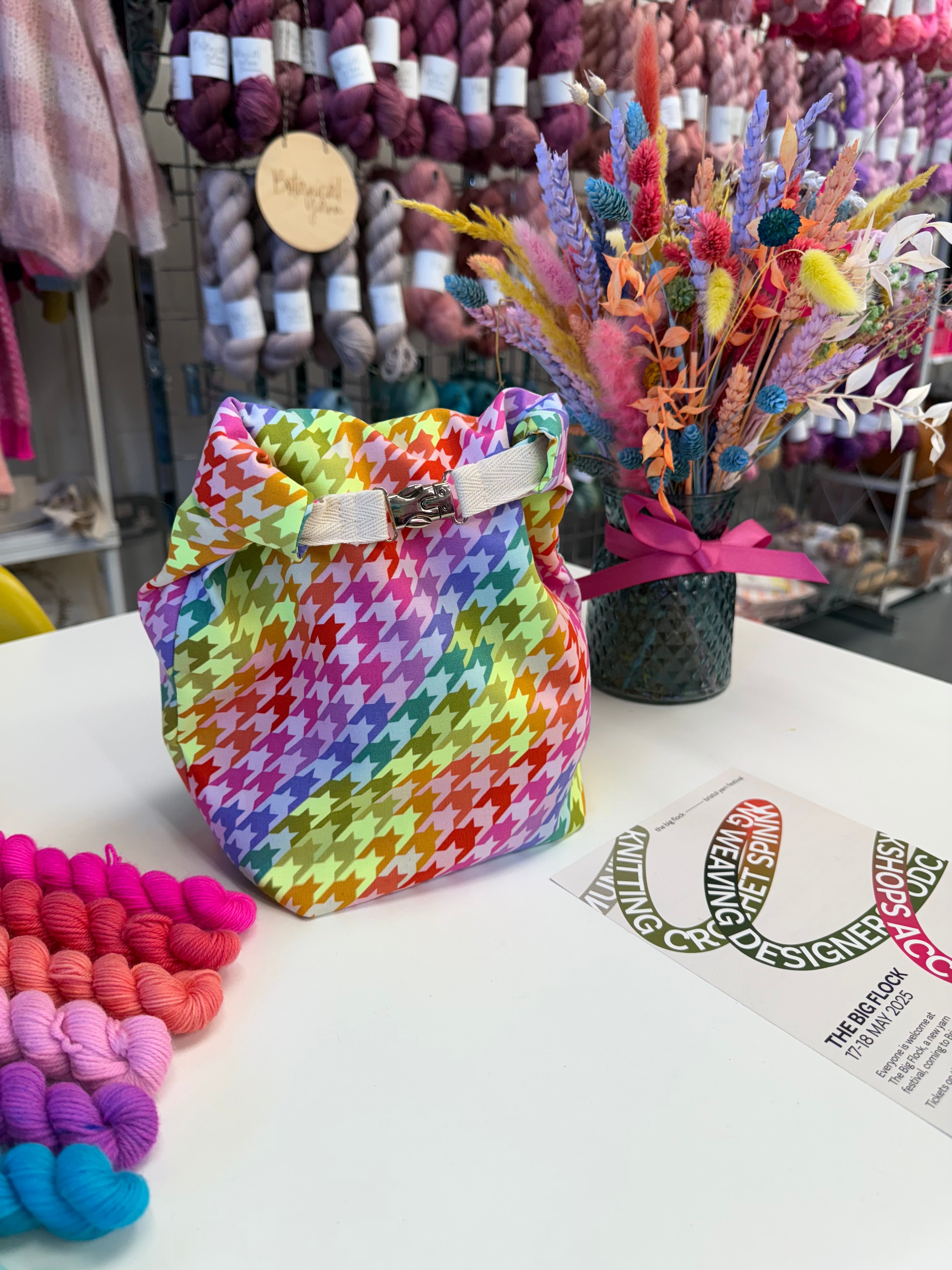 READY TO SHIP - Project Bag Style 04 - Roll Top - The Big Flock exclusive Neon bag