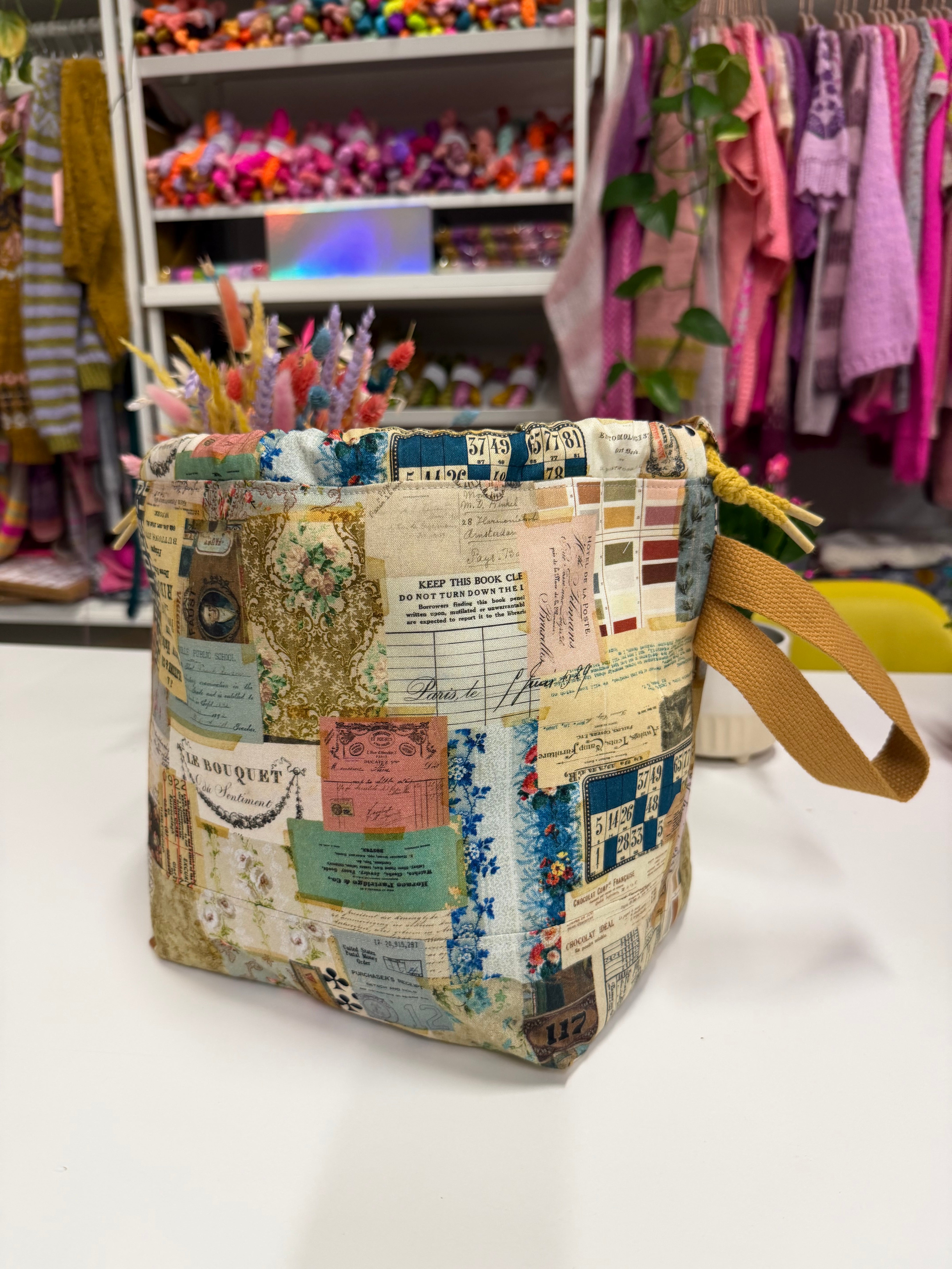 READY TO SHIP  Project Bag Style 01 - Journal Patchwork
