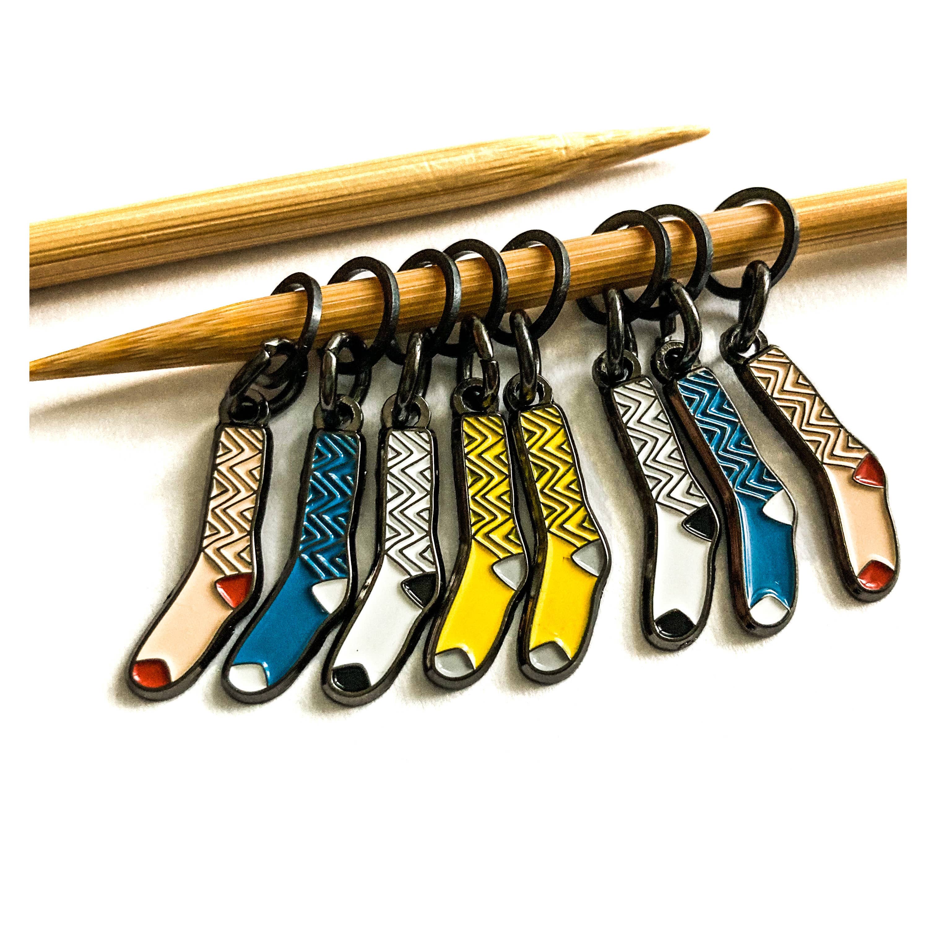 Sack of socks stitch markers