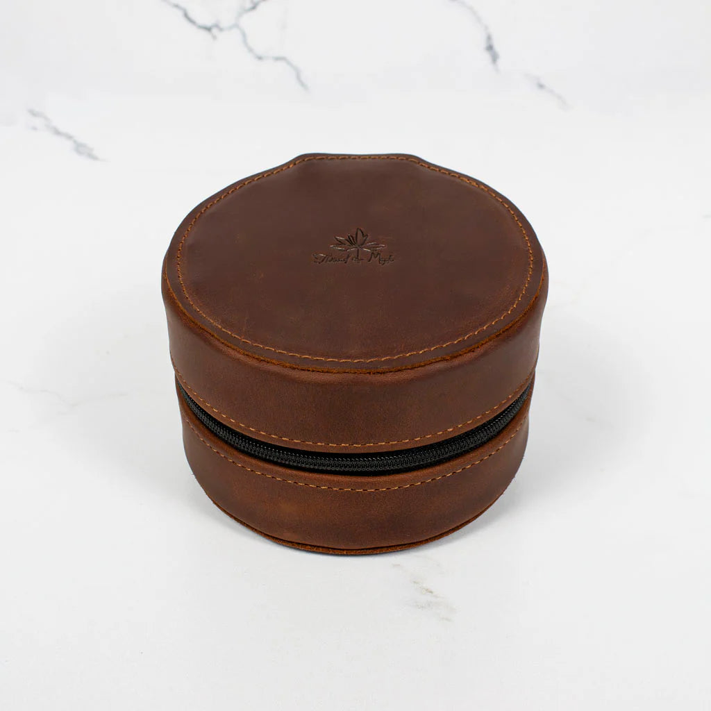 Thread & Maple - In the Round Leather Zip Case Whiskey