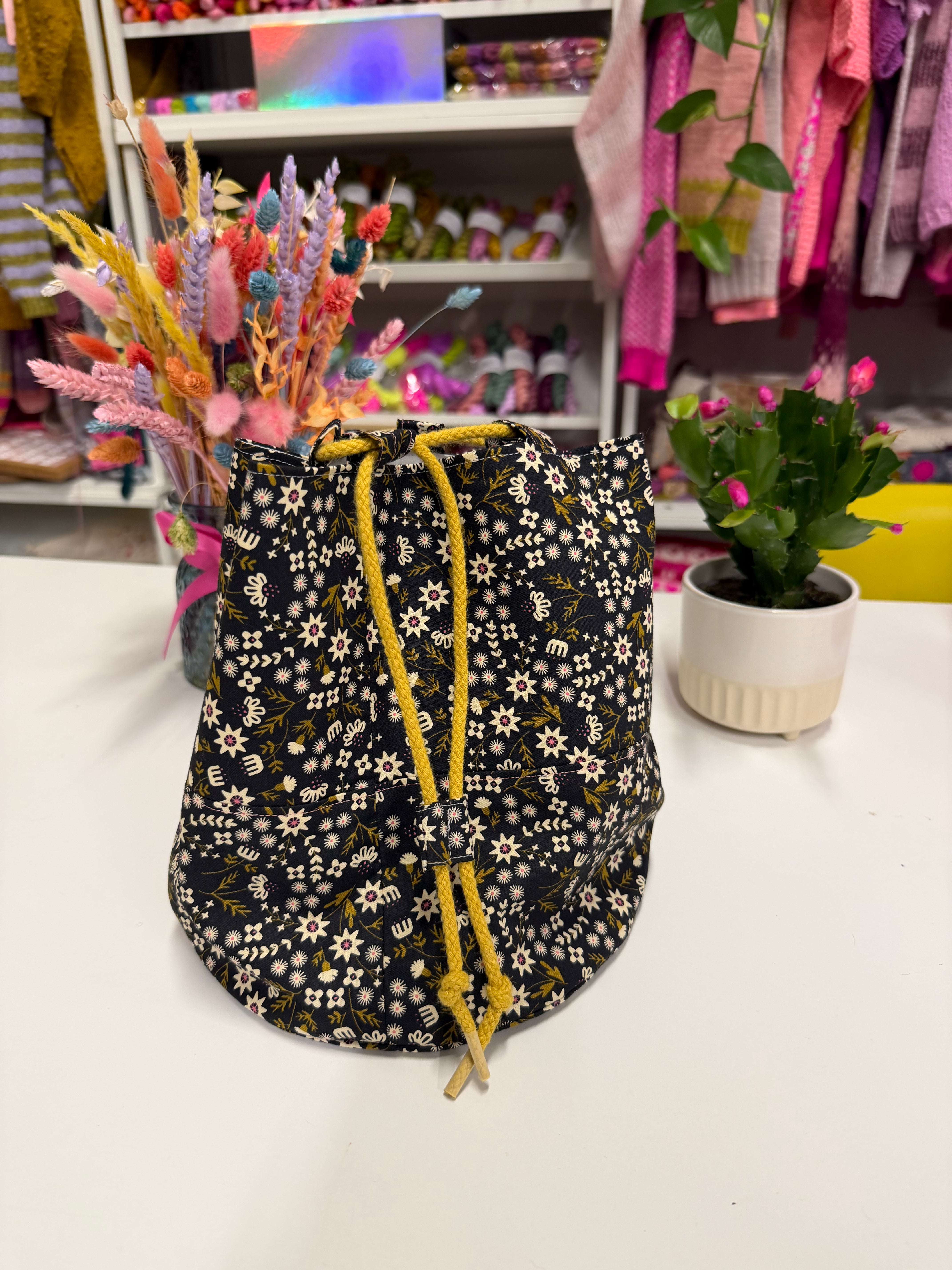 READY TO SHIP - Project Bag Style 05 -Grellow Flowers