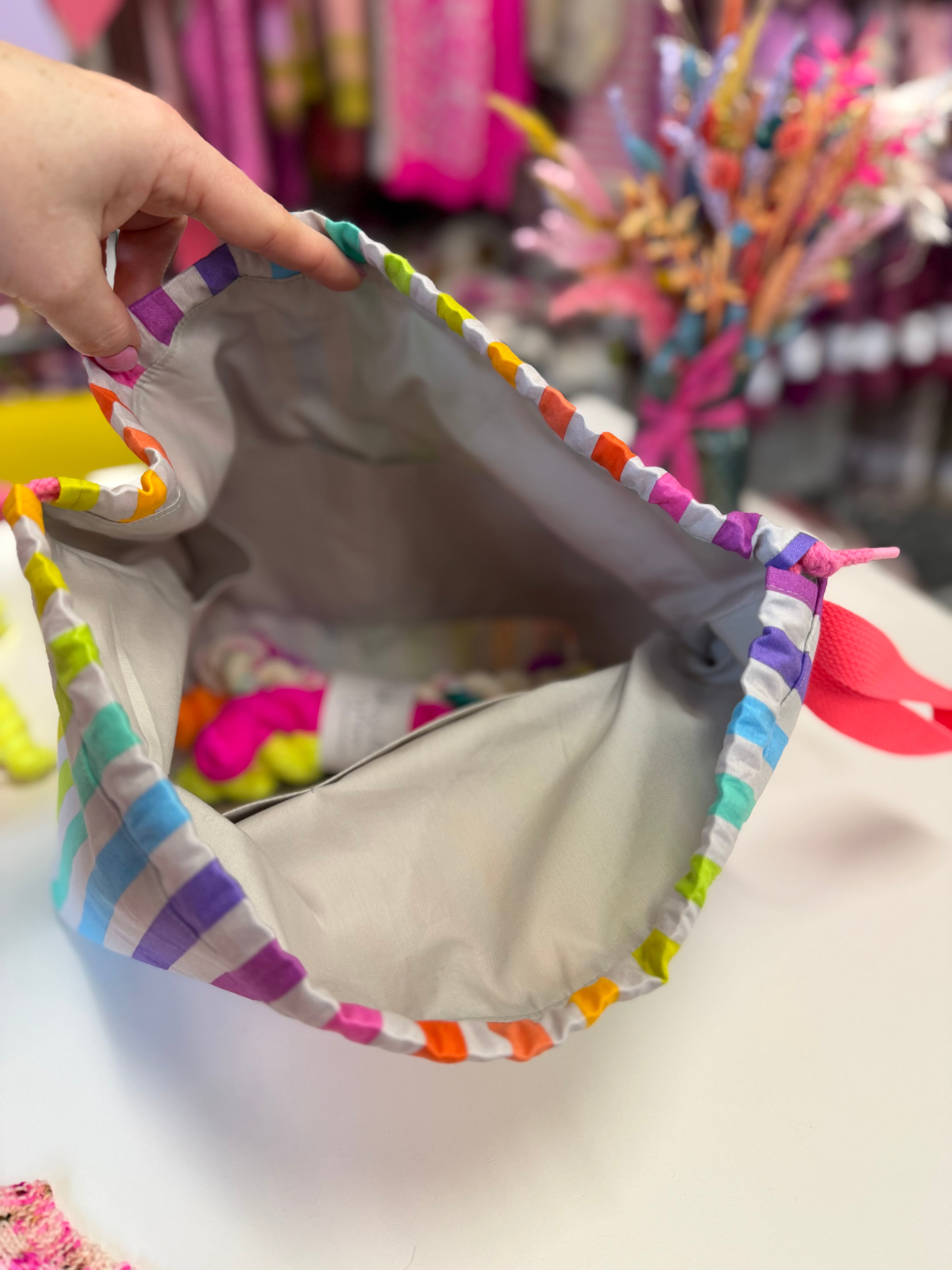 Made to order - Project Bag Style 01 - Rainbow Stripes