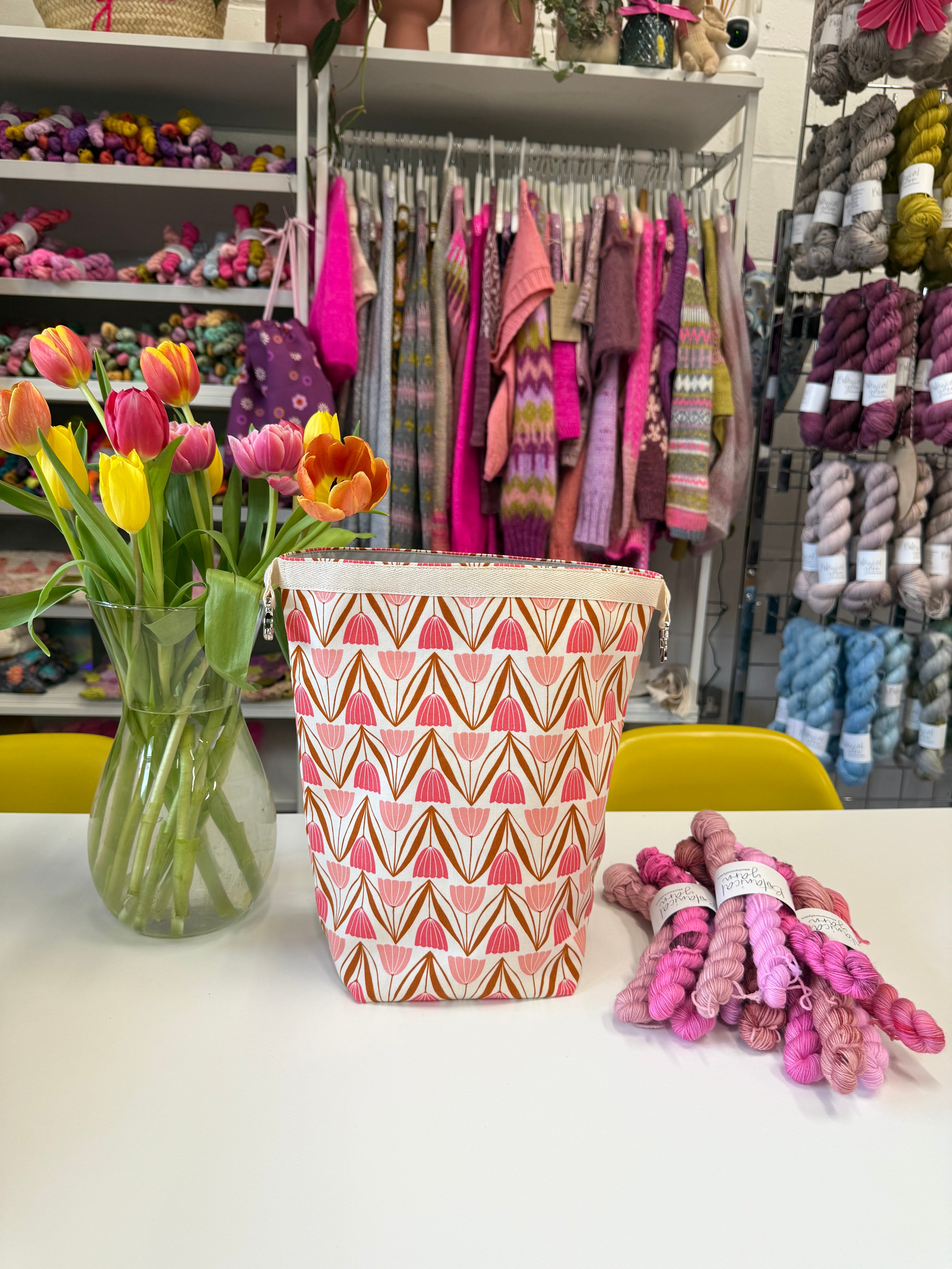 Made to order - Project Bag Style 04 - Roll Top - Tulips 🌷