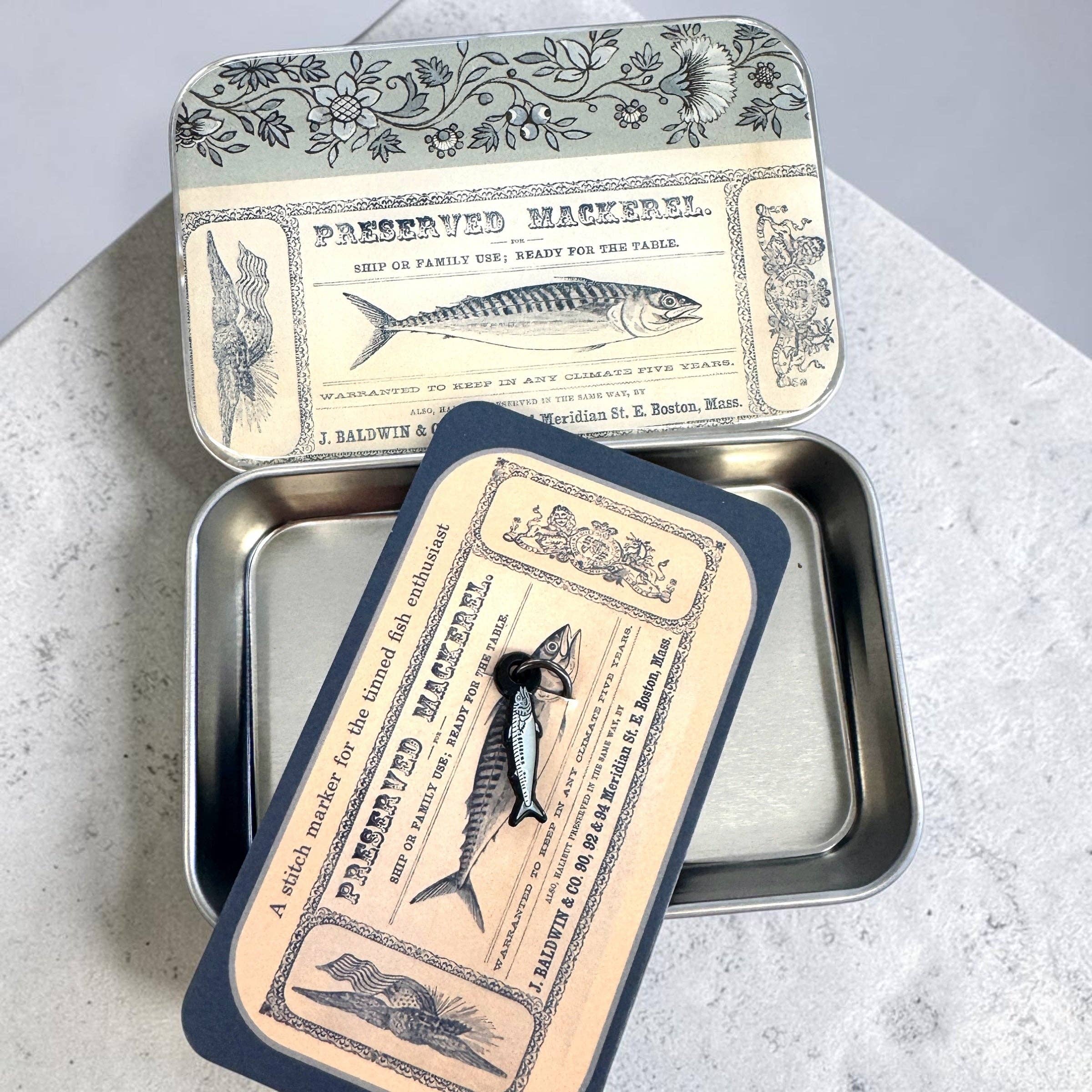 Mackerel Enamel Stitch Marker Single