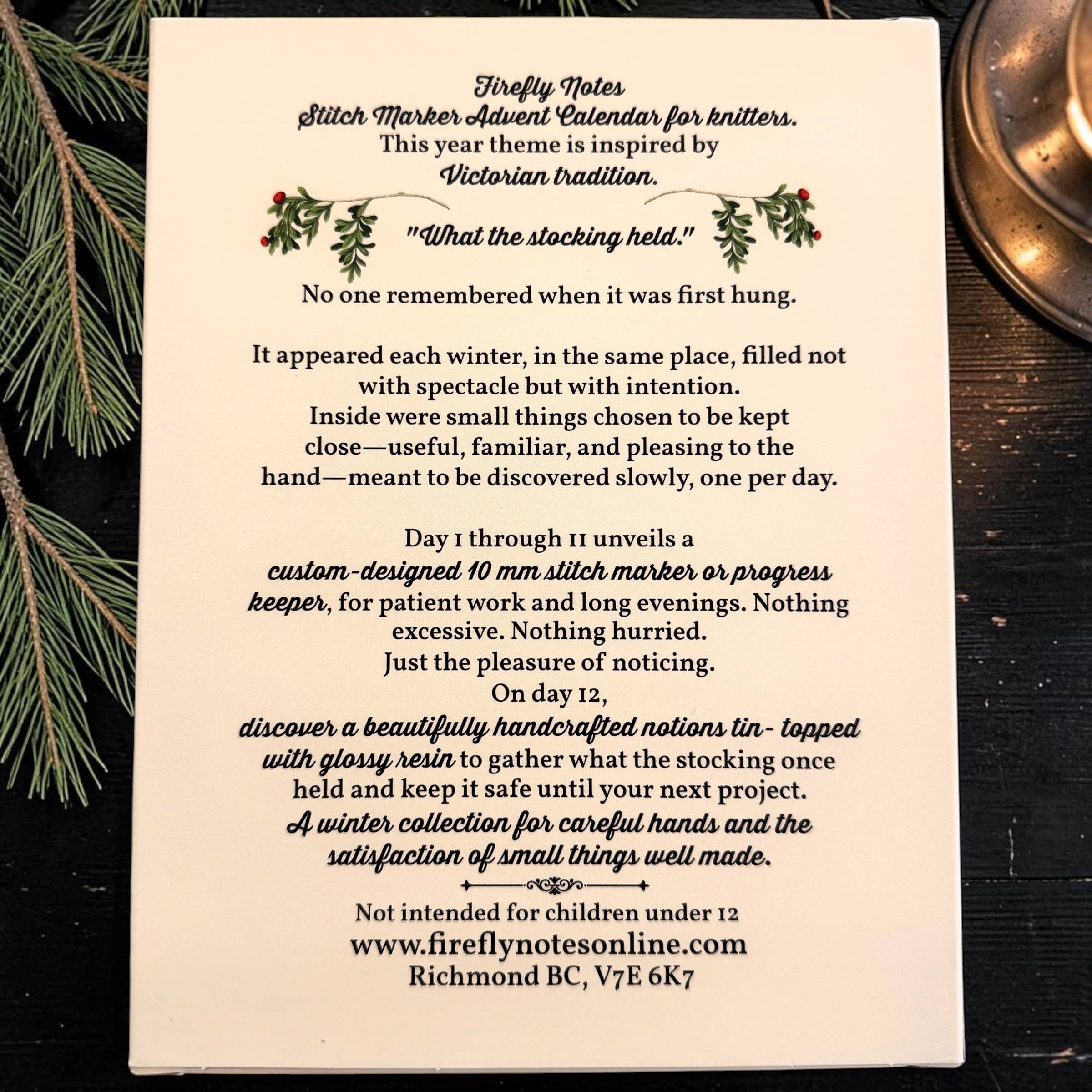 2026 KNITTING Stitch Marker Advent Calendar