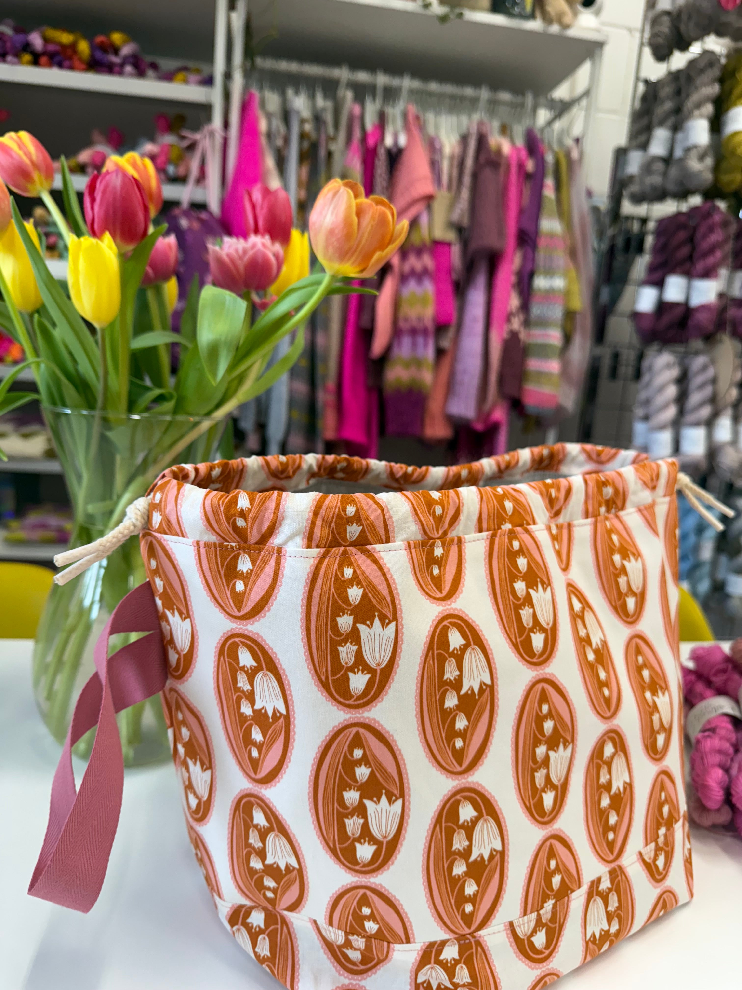 Ready to ship - Project Bag Style 01 - Lily of the Valley