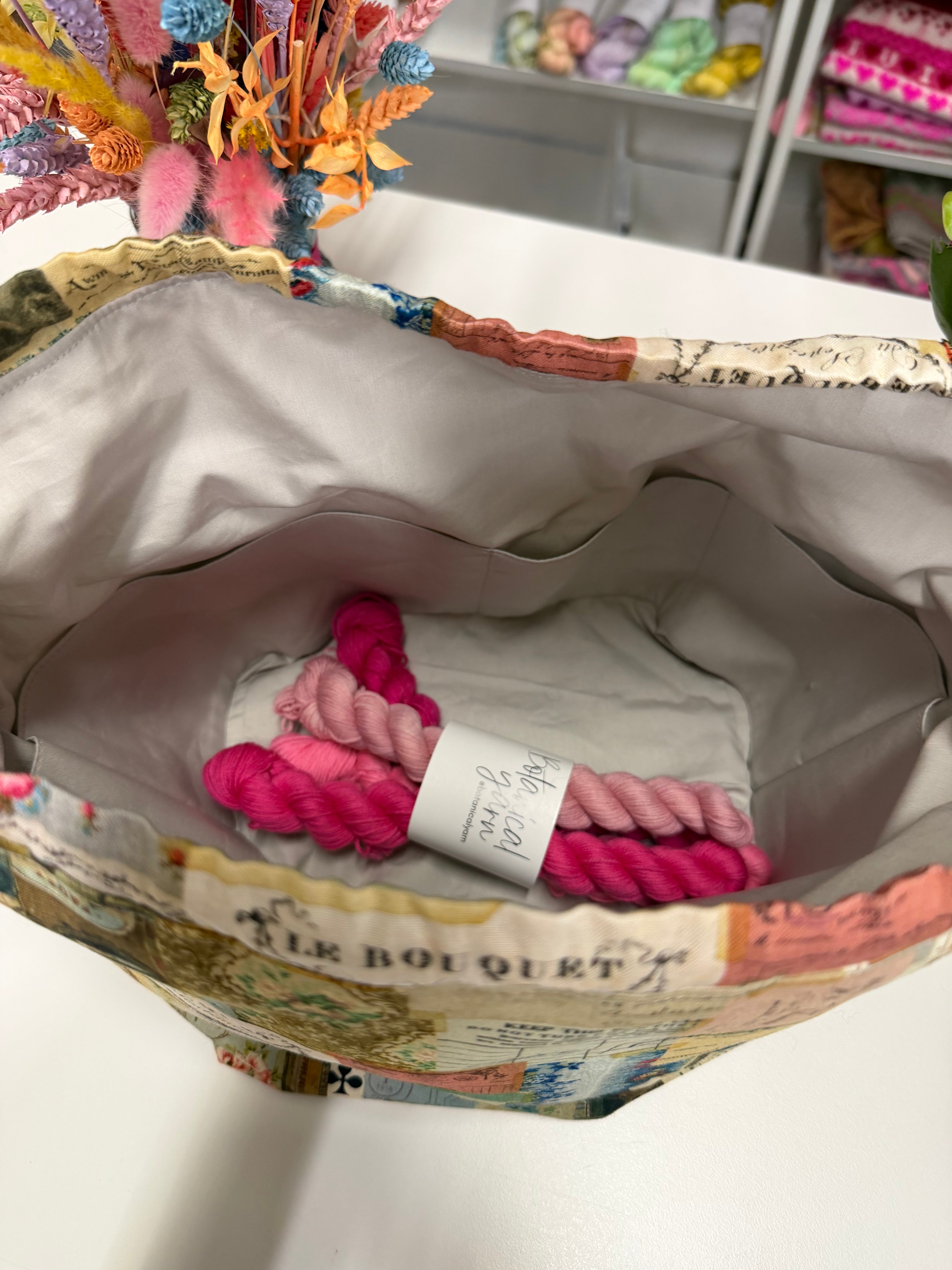 READY TO SHIP - Project Bag Style 01 - Journal Patchwork