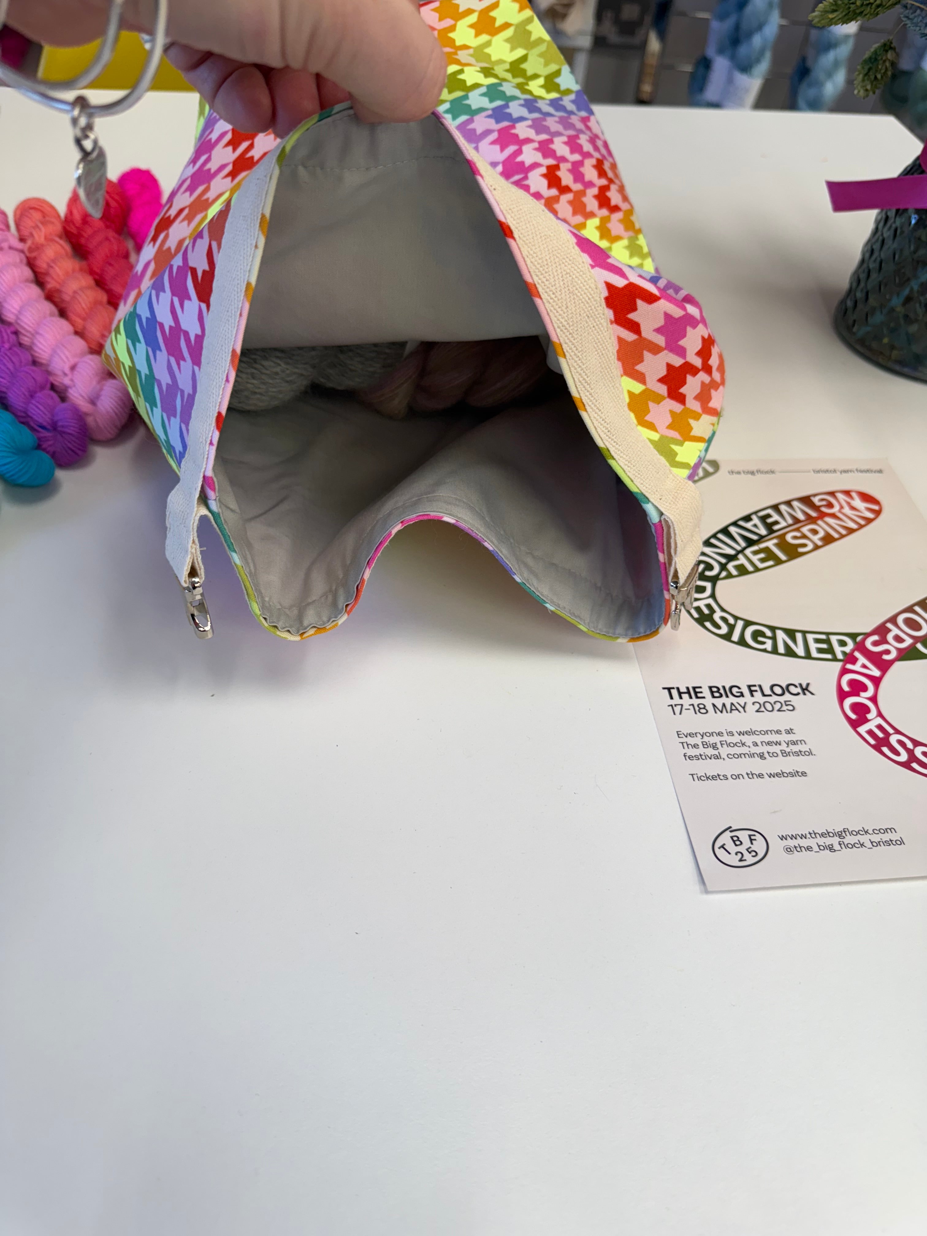 READY TO SHIP - Project Bag Style 04 - Roll Top - The Big Flock exclusive Neon bag