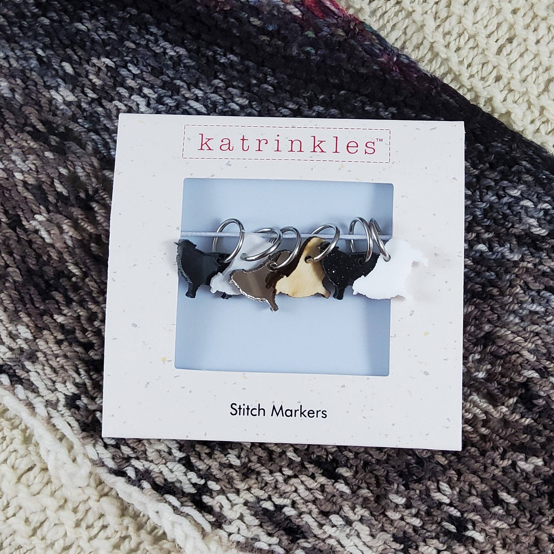 Katrinkles Acrylic Sheep Stitch Marker Set