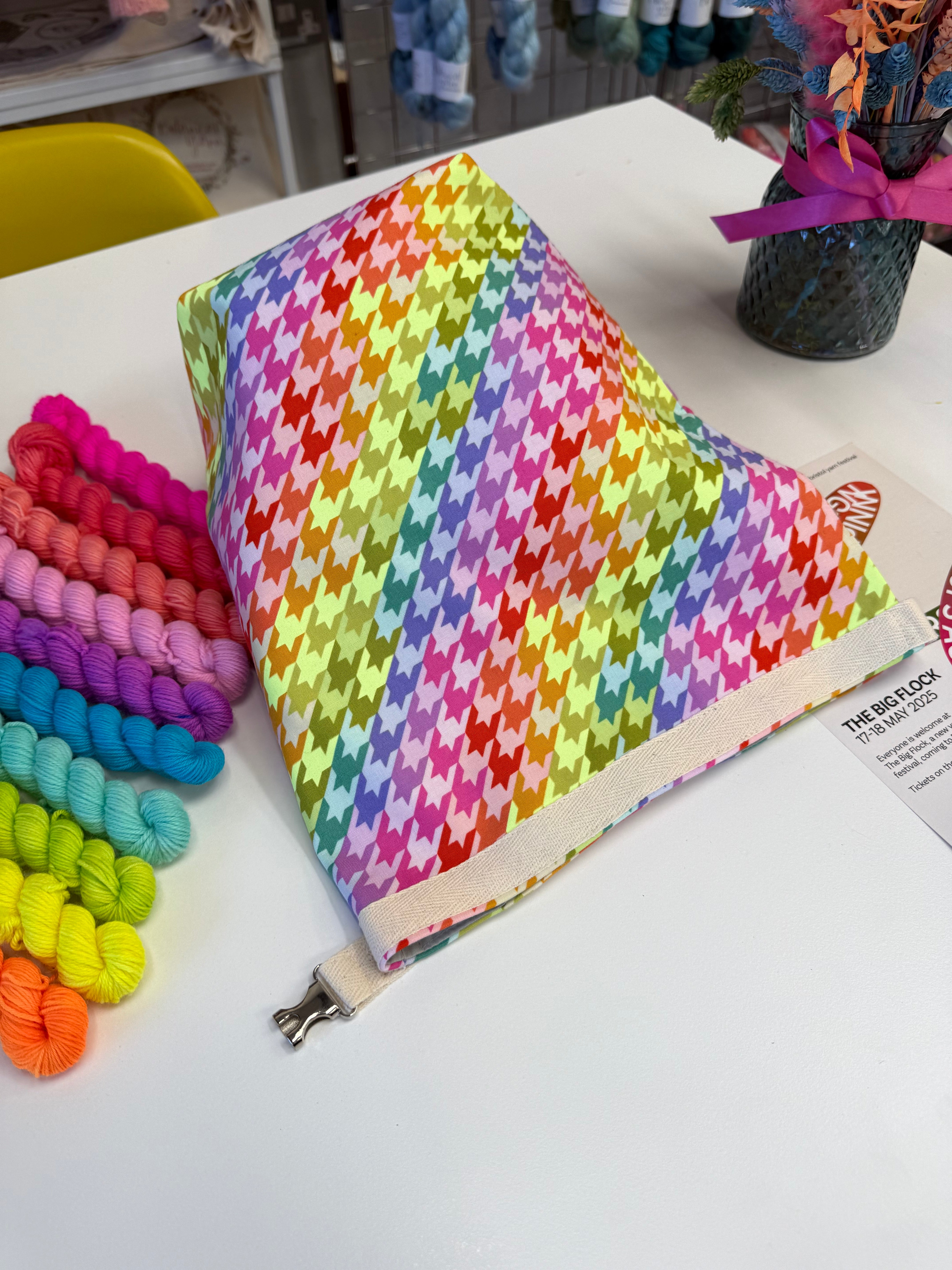 READY TO SHIP - Project Bag Style 04 - Roll Top - The Big Flock exclusive Neon bag