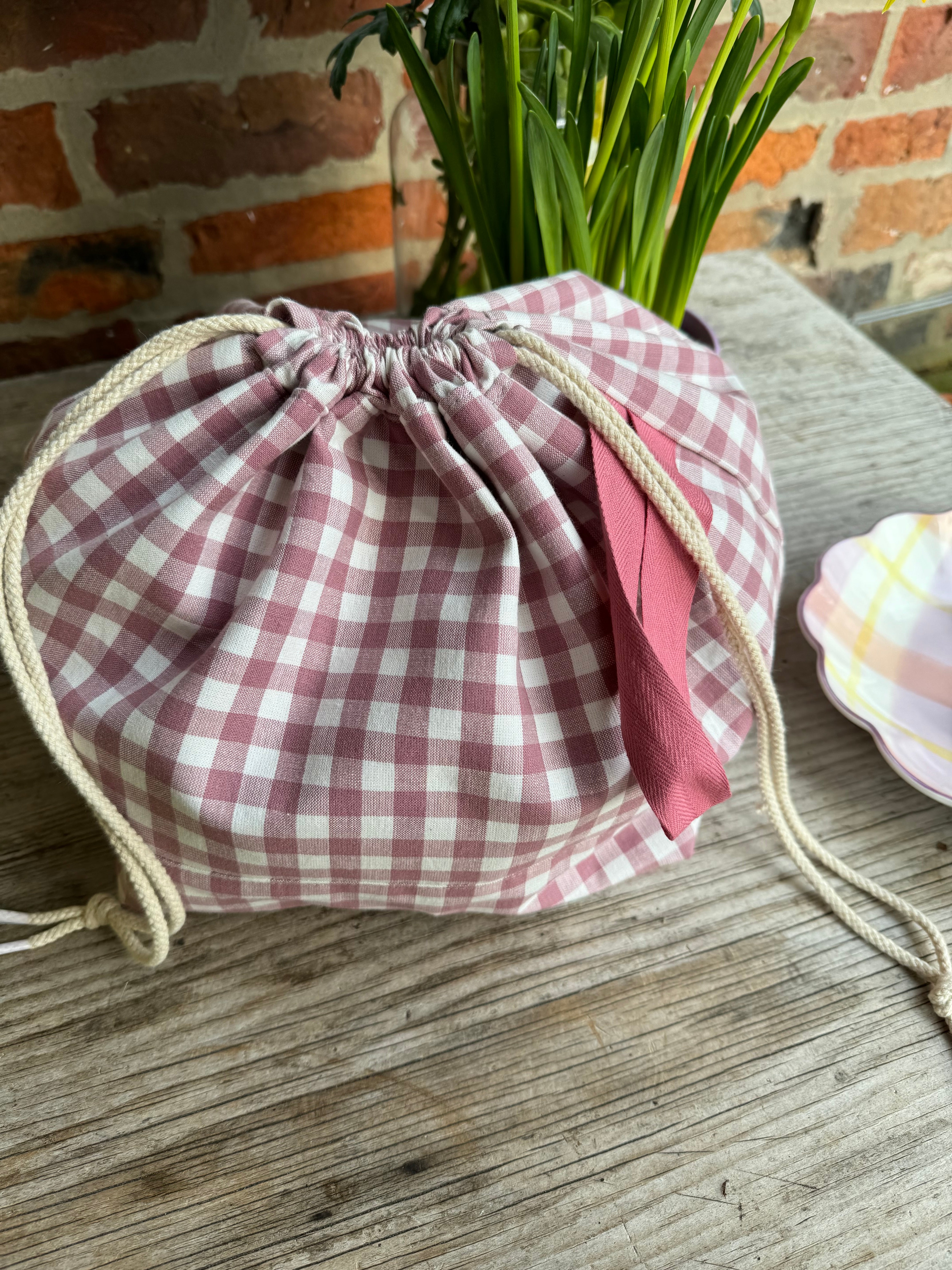 Project Bag Style 01 -  Mauve Gingham