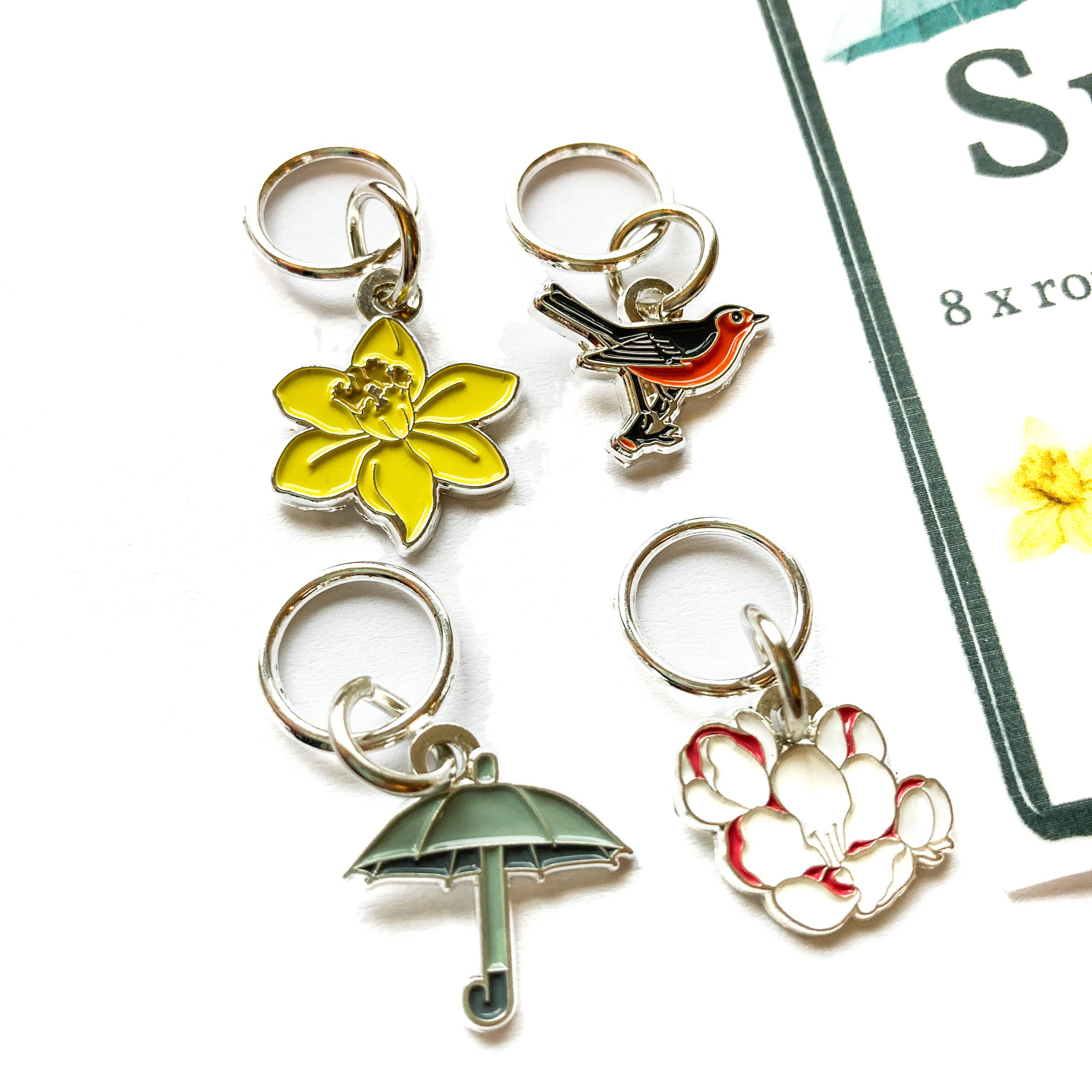 Spring stitch markers for knitting