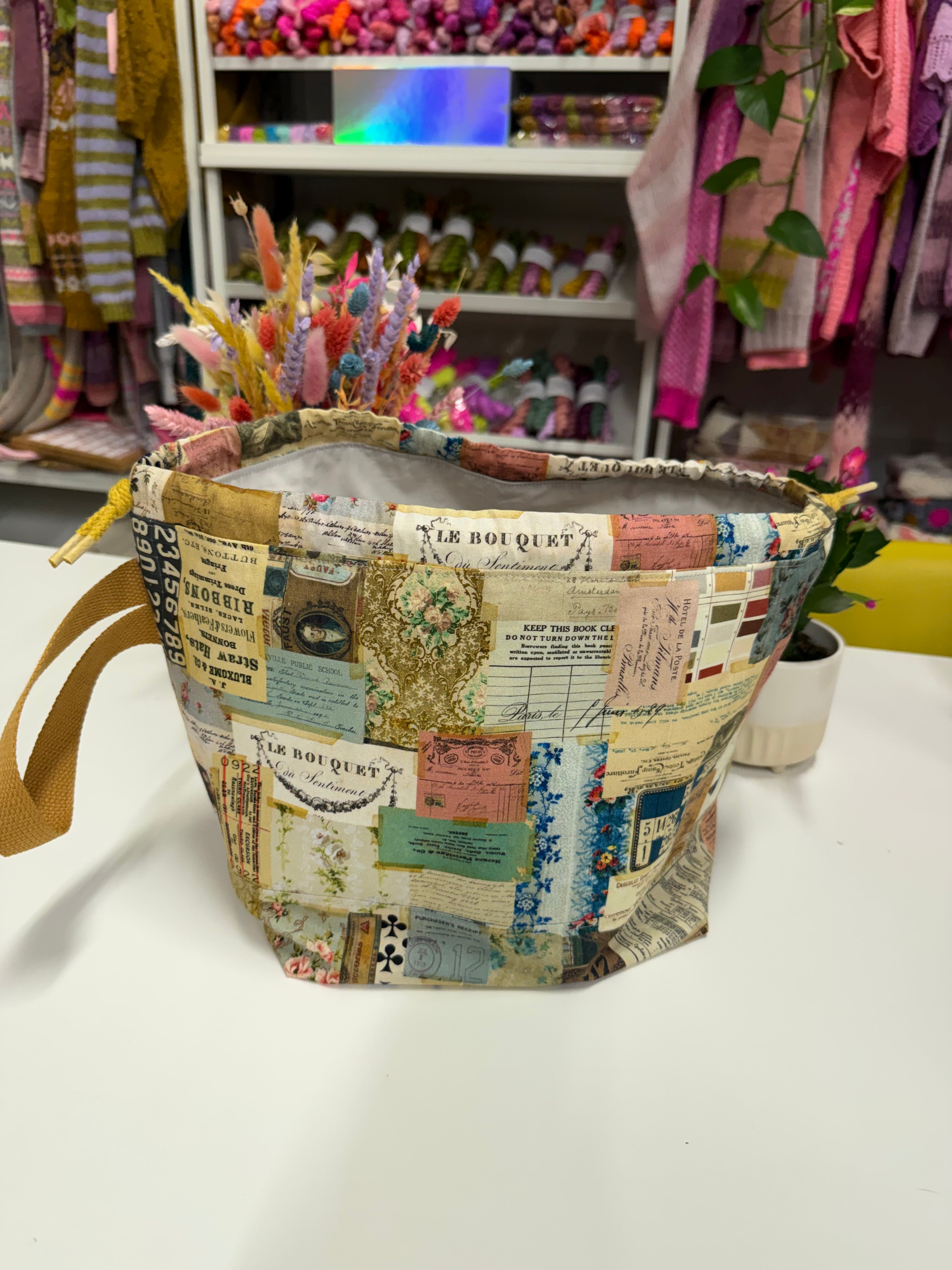 READY TO SHIP  Project Bag Style 01 - Journal Patchwork