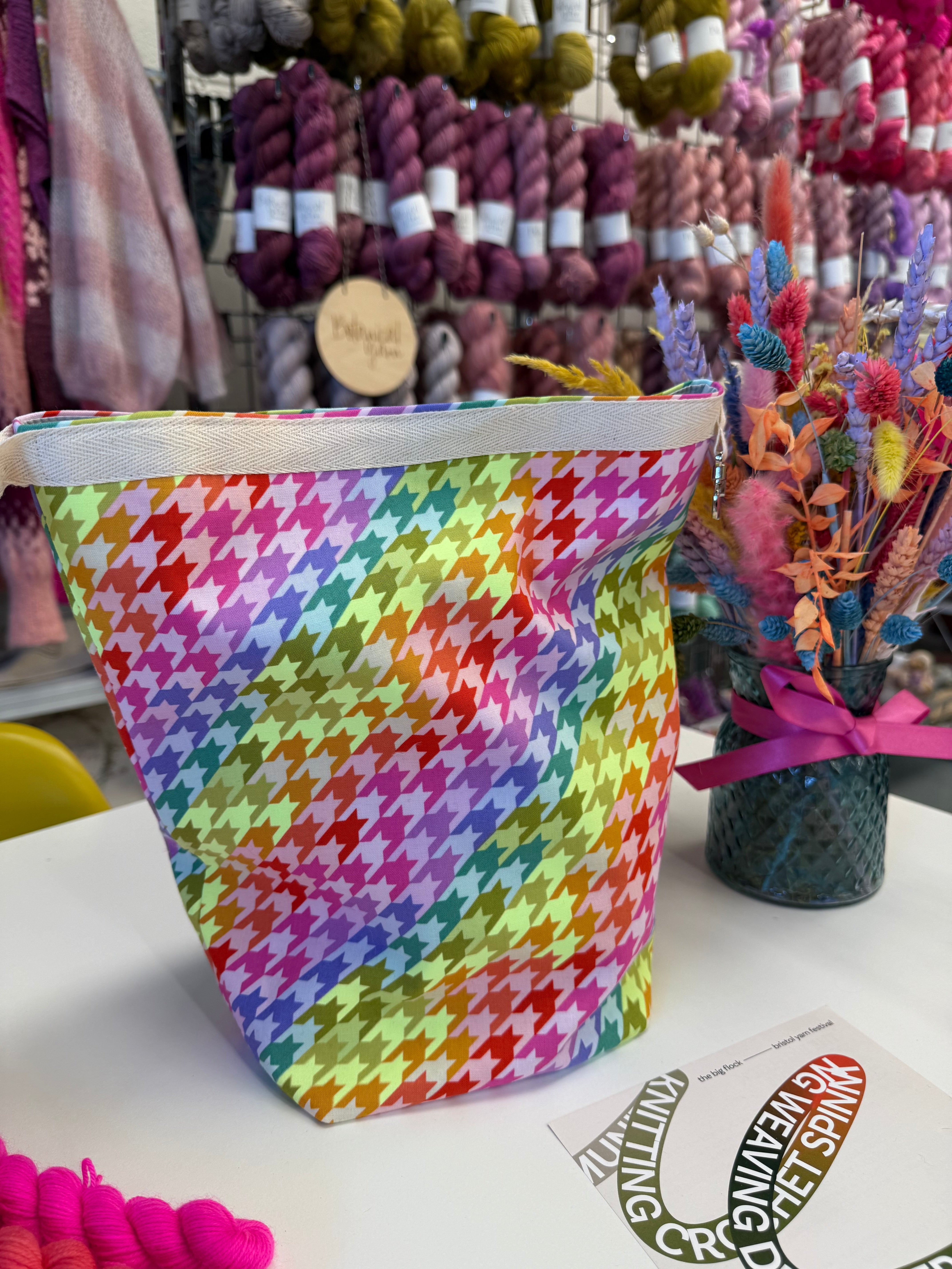 READY TO SHIP - Project Bag Style 04 - Roll Top - The Big Flock exclusive Neon bag