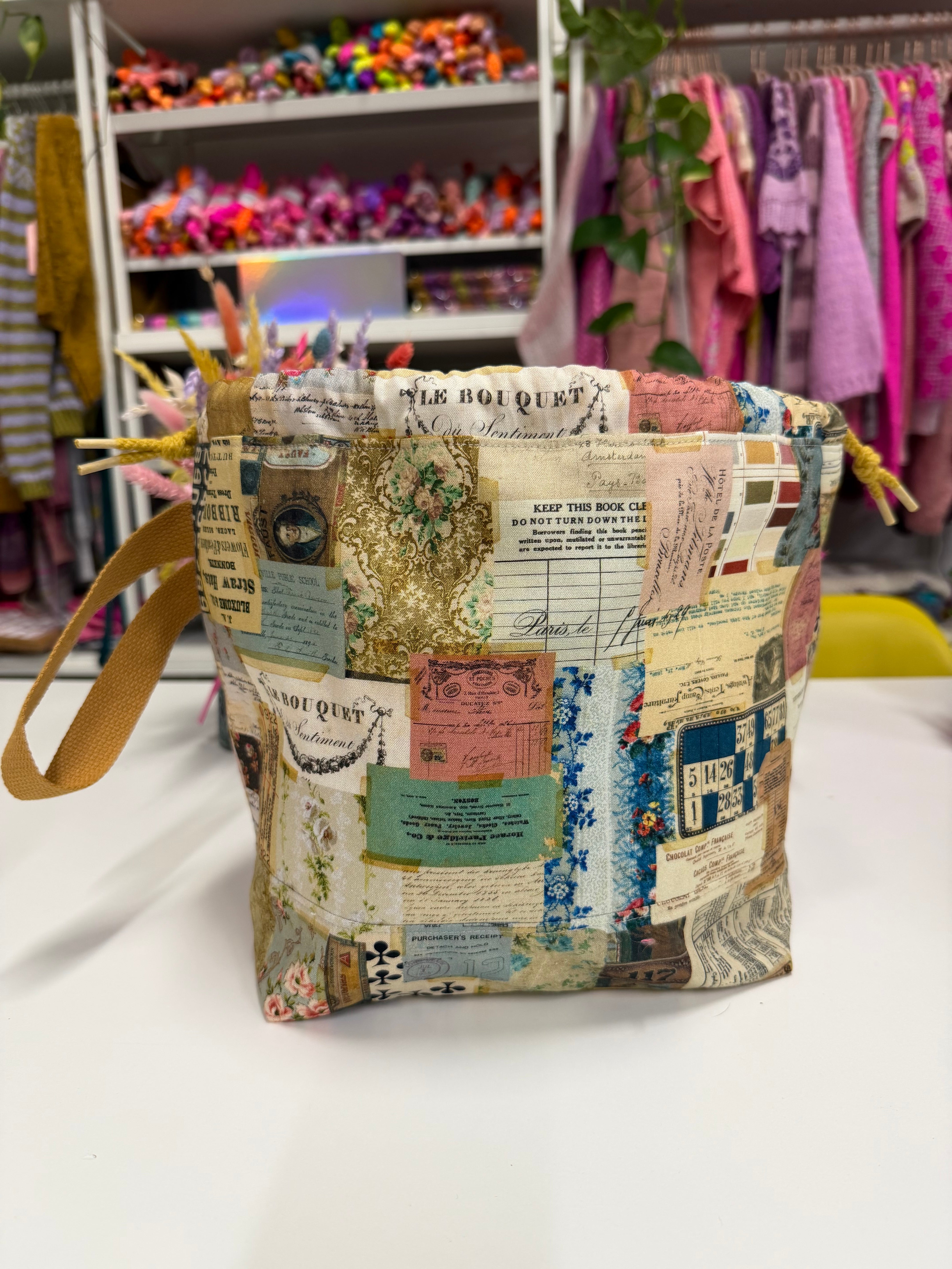 READY TO SHIP - Project Bag Style 01 - Journal Patchwork