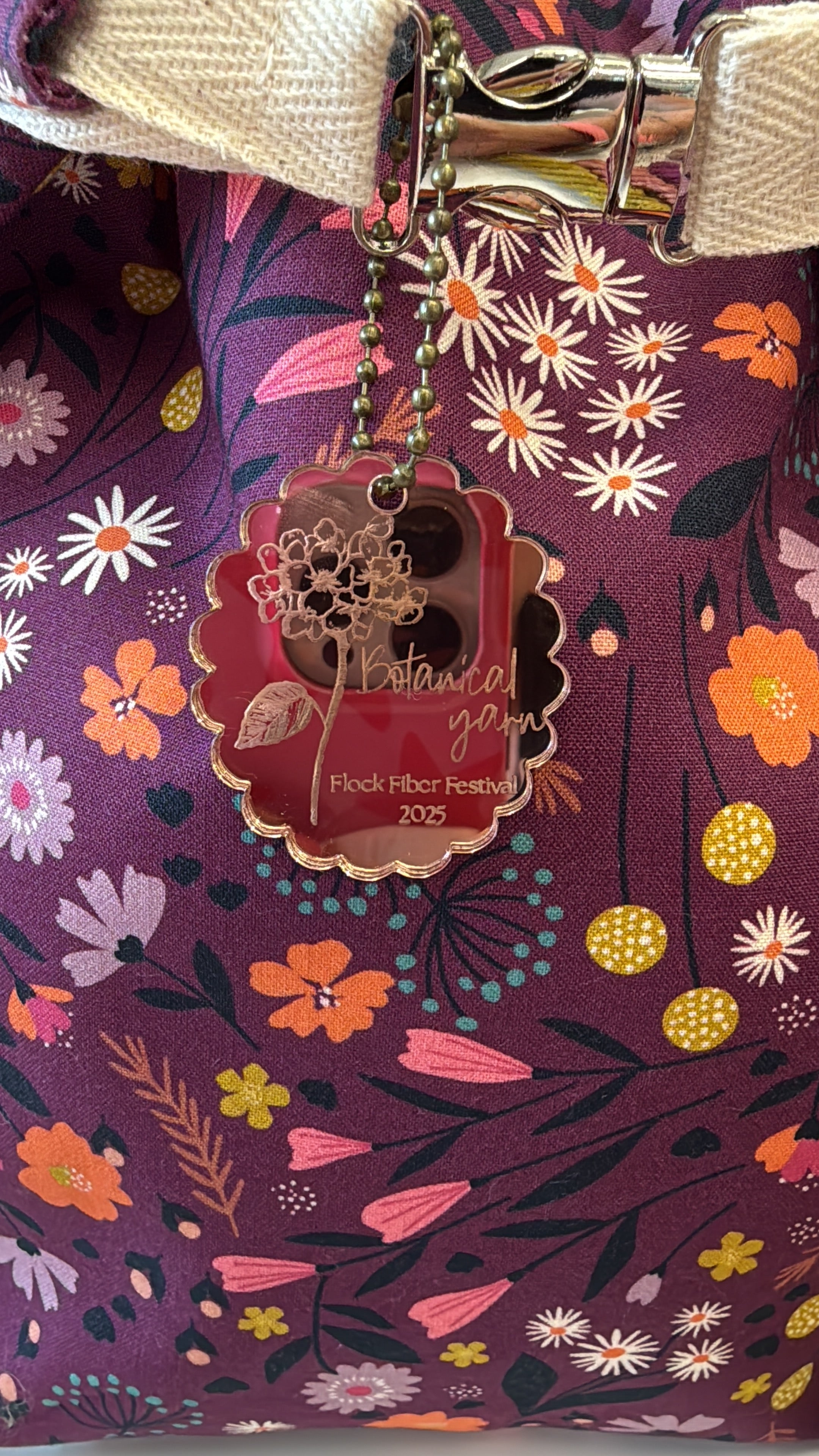 Flock Fiber Festival Project Bag Charm / Keyring