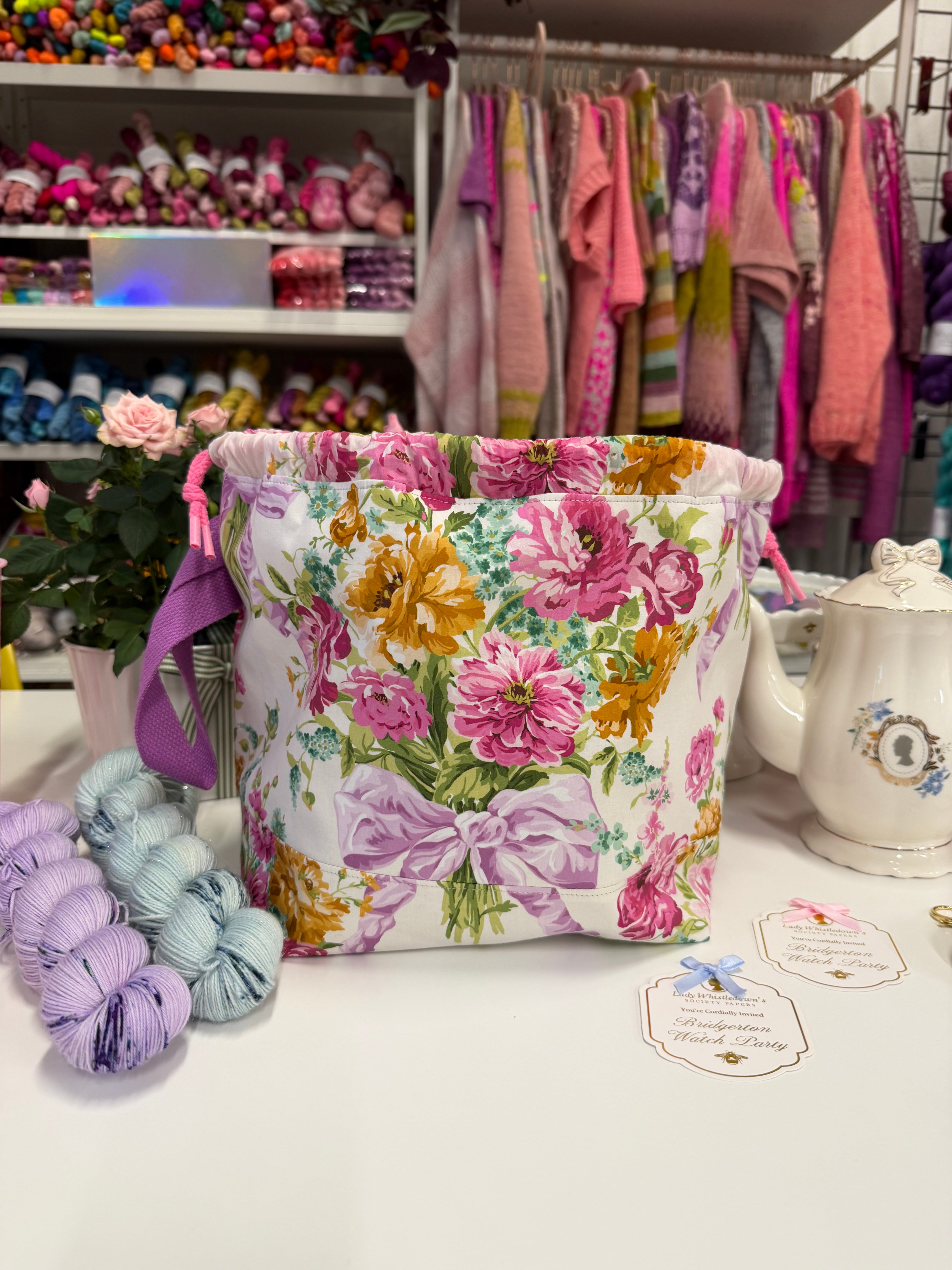 Made to order - Project Bag Style 01 - Liberty London Bridgerton Bouquet