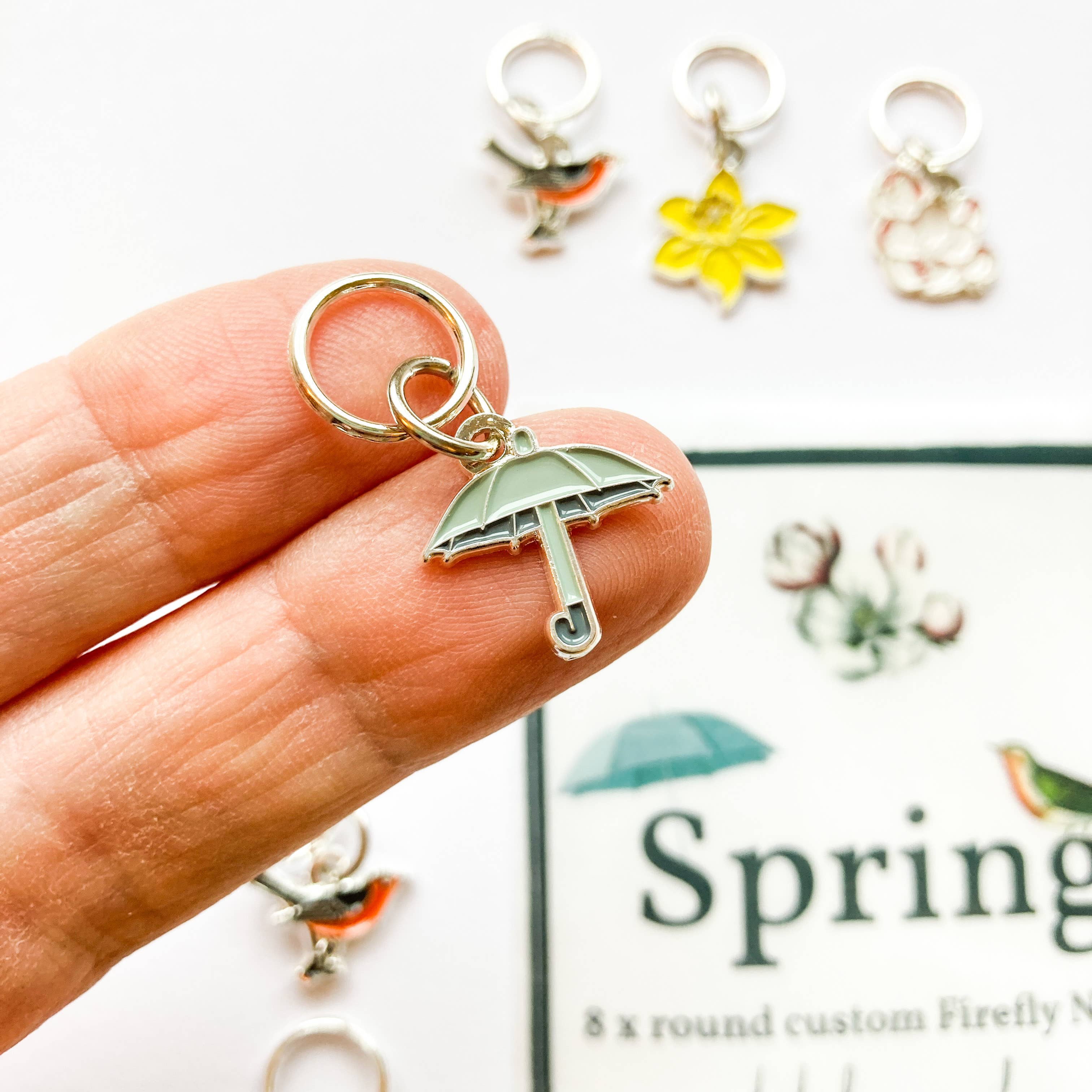 Spring stitch markers for knitting