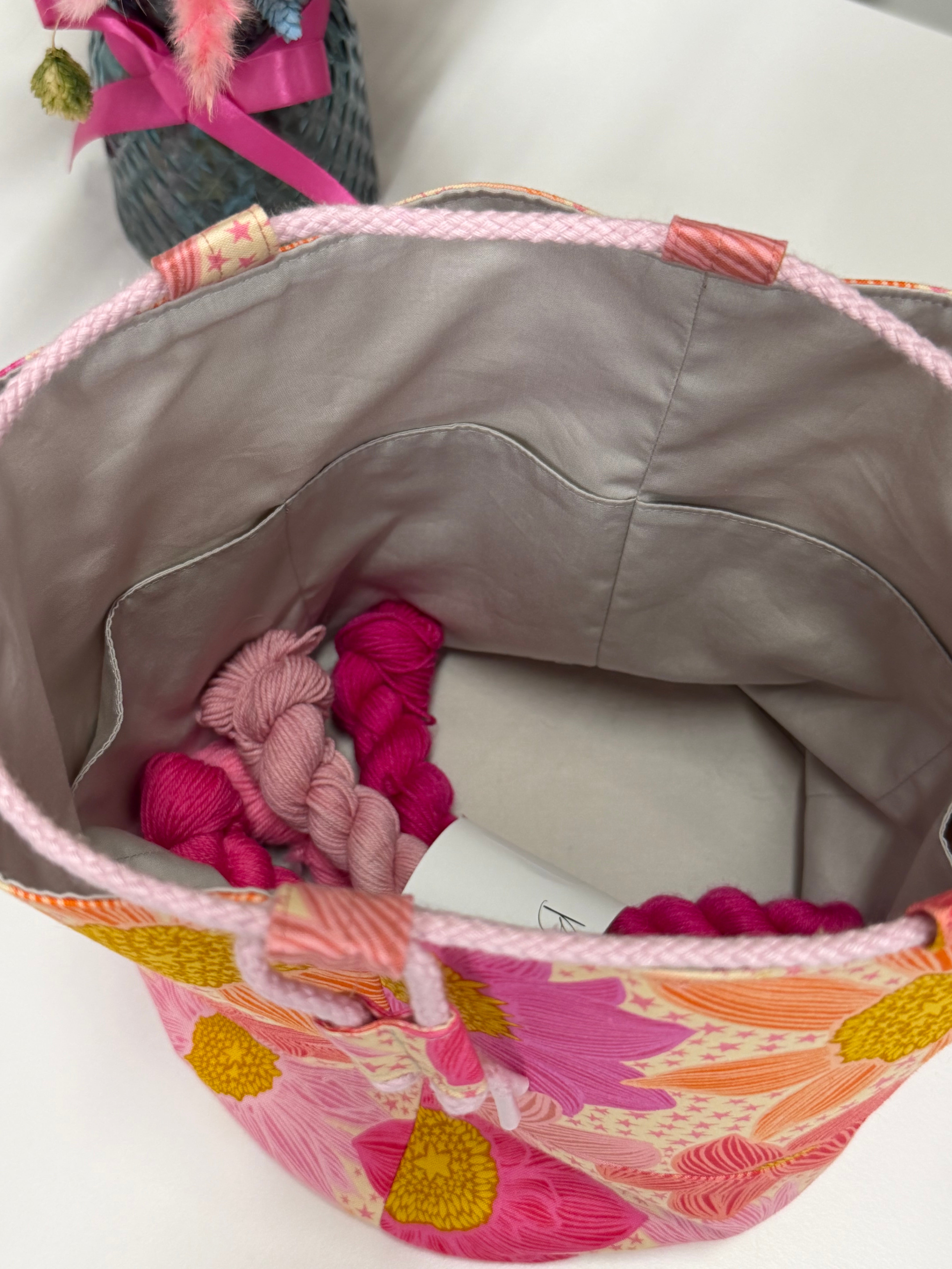 Made to order - Project Bag Style 05 -Zinnia Stars