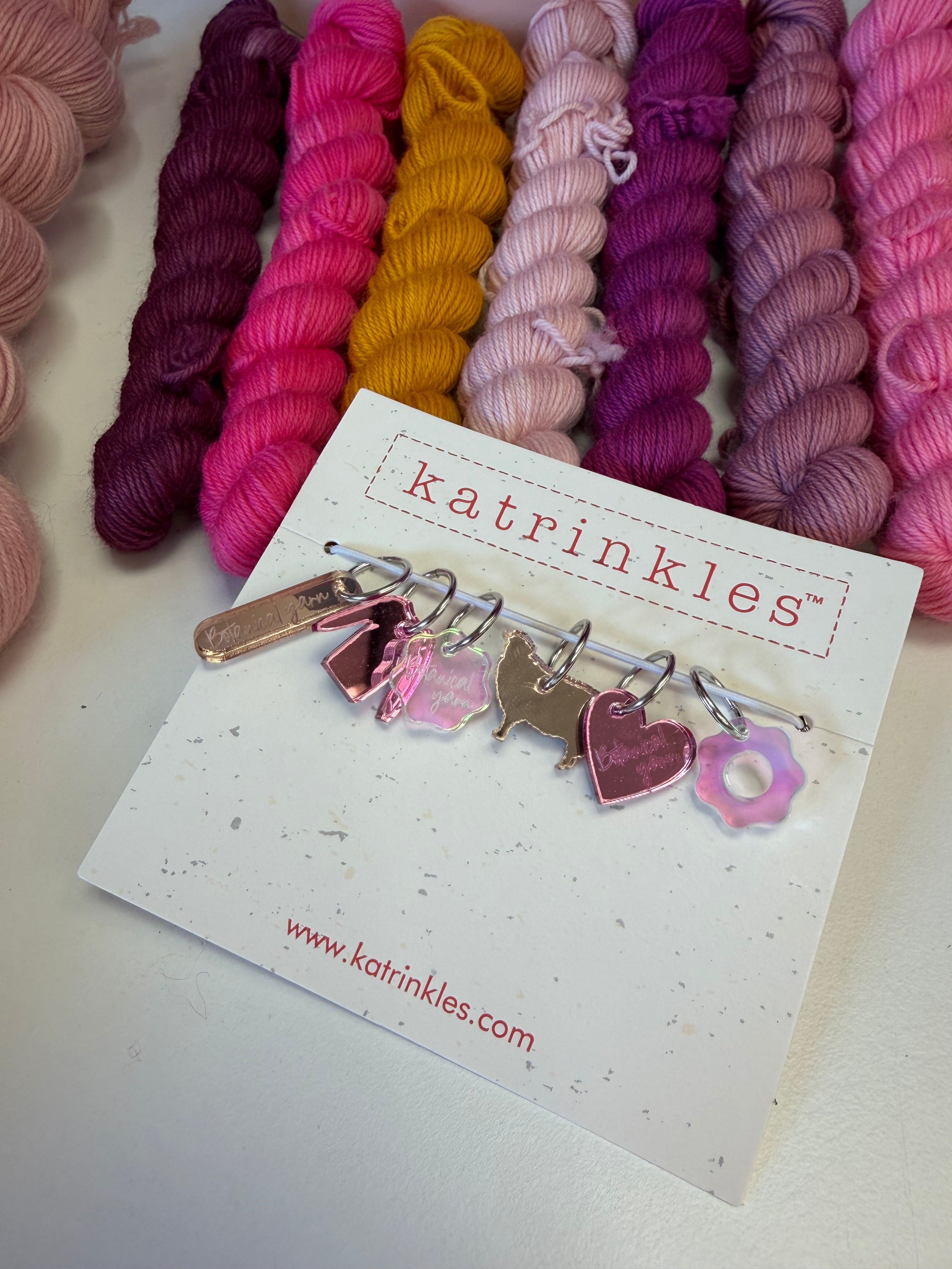 Botanical Yarn Katrinkles Acrylic Mirror Stitch Marker Set