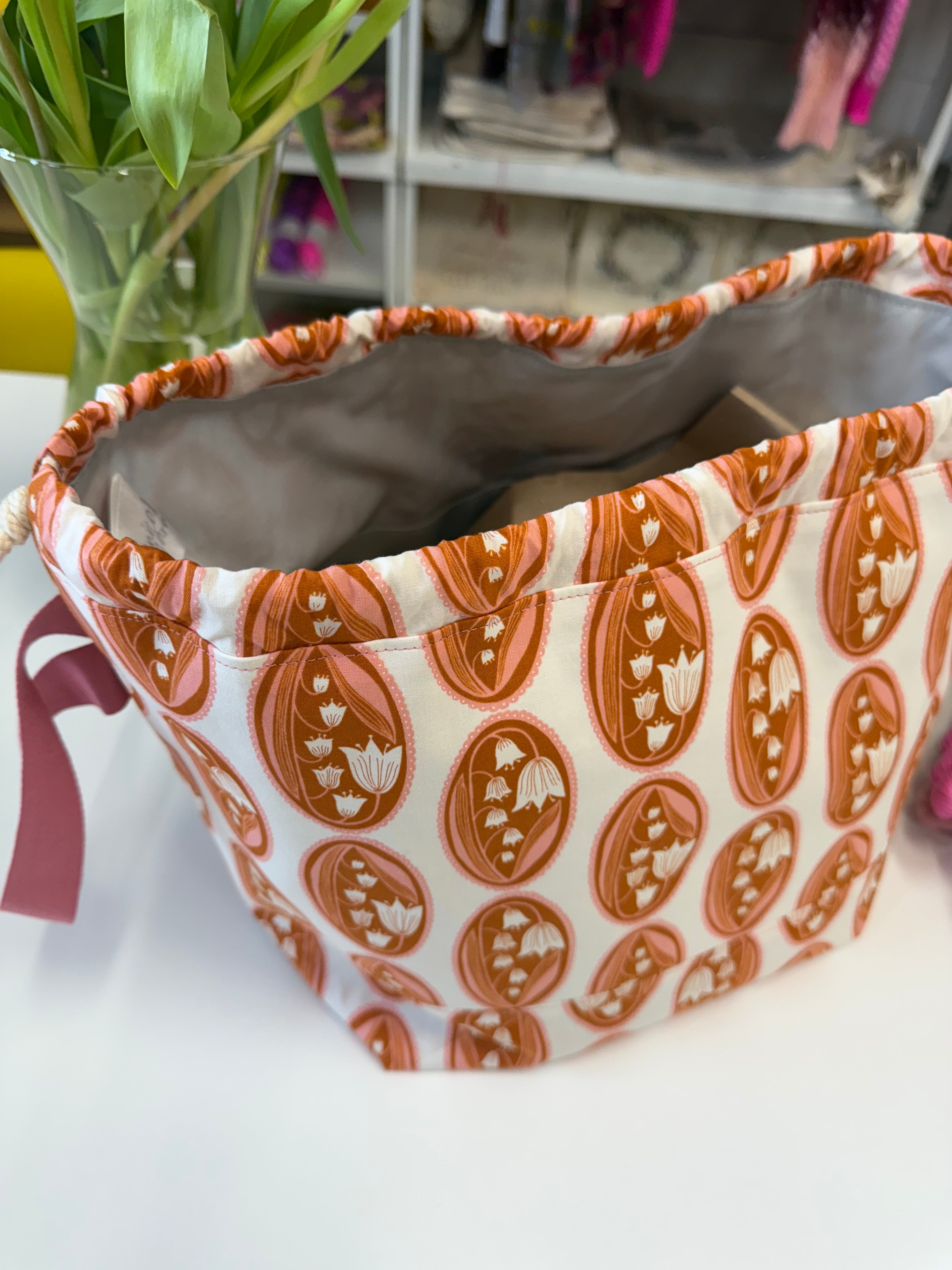 Ready to ship - Project Bag Style 01 - Lily of the Valley