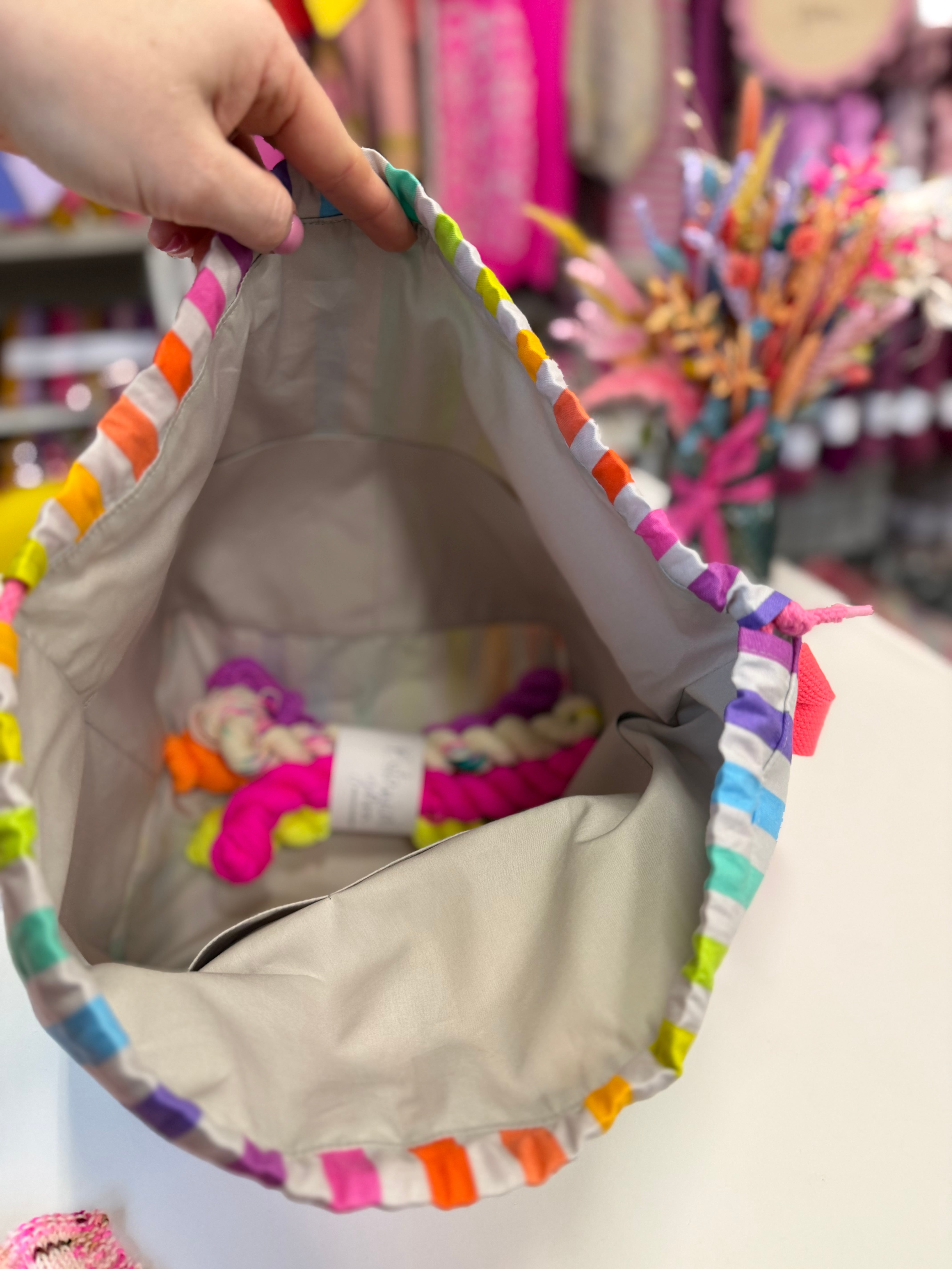 Made to order - Project Bag Style 01 - Rainbow Stripes