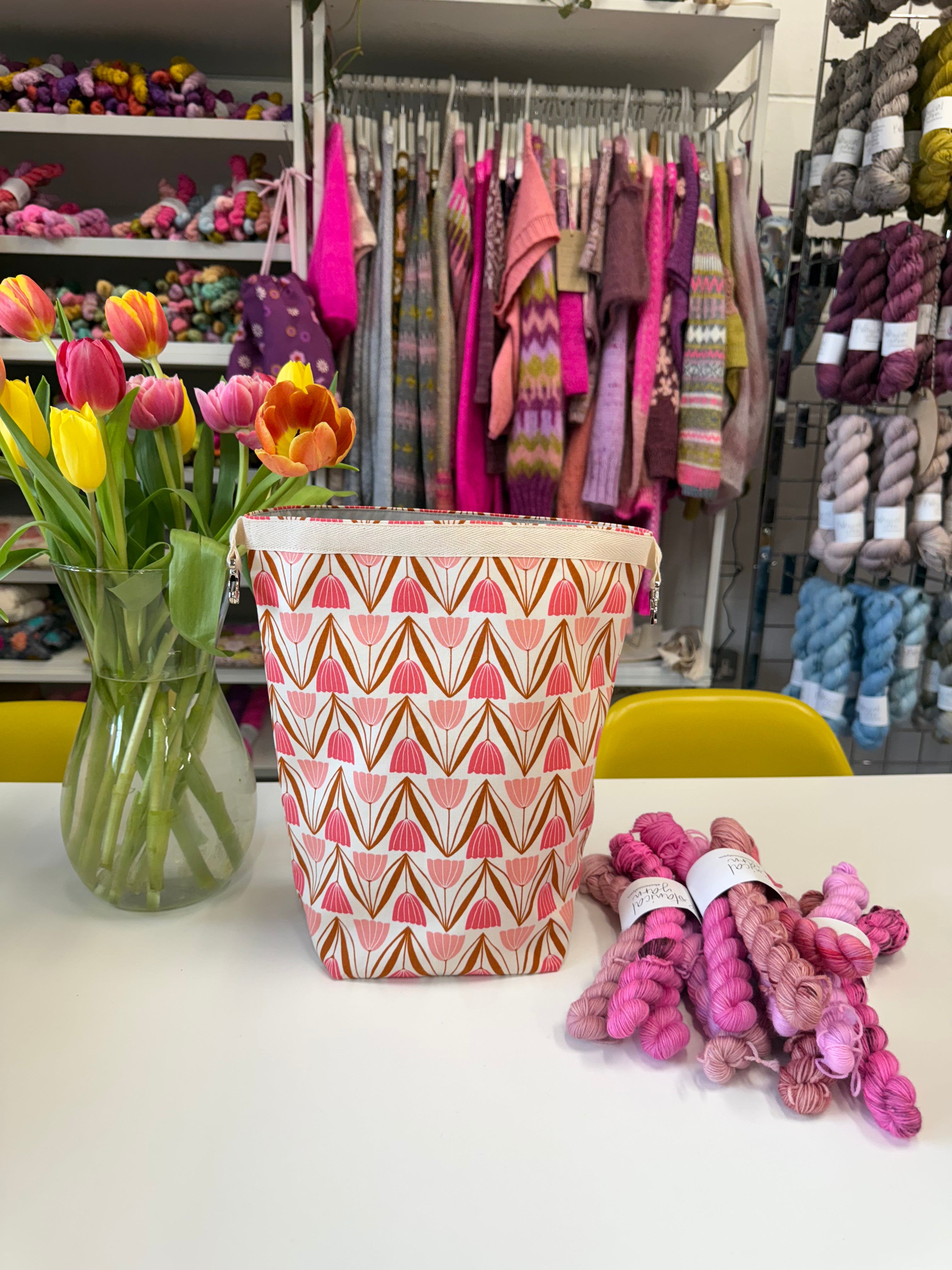 Made to order - Project Bag Style 04 - Roll Top - Tulips 🌷